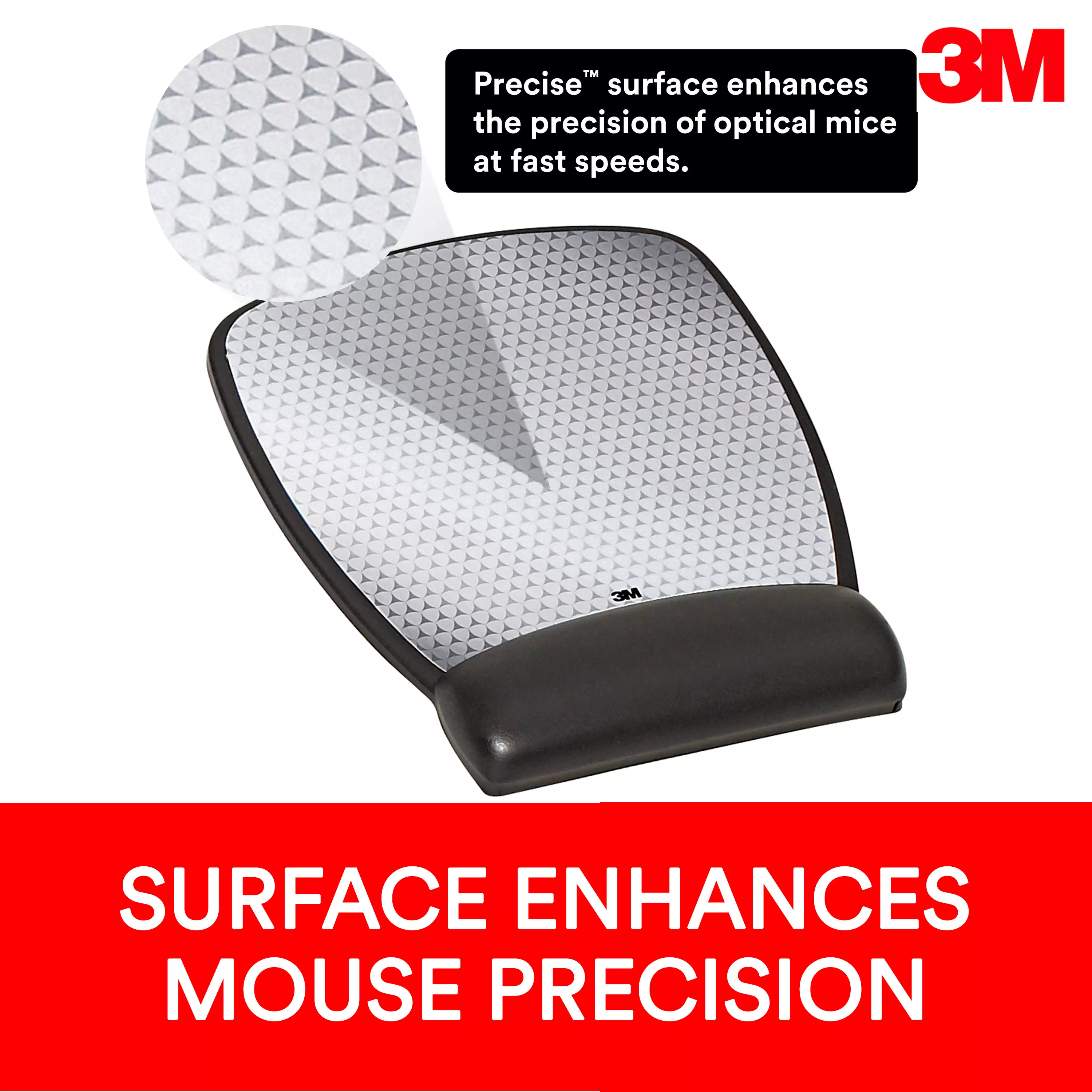 Product Number MW309LE | 3M™ Precise™ Mouse Pad with Gel Wrist Rest