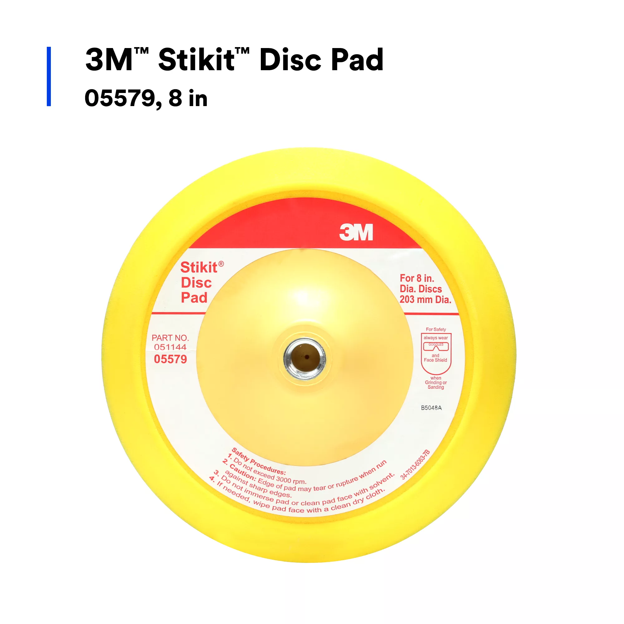 Product Number 5579 | 3M™ Stikit™ Abrasive Disc Back-up Pad 05579