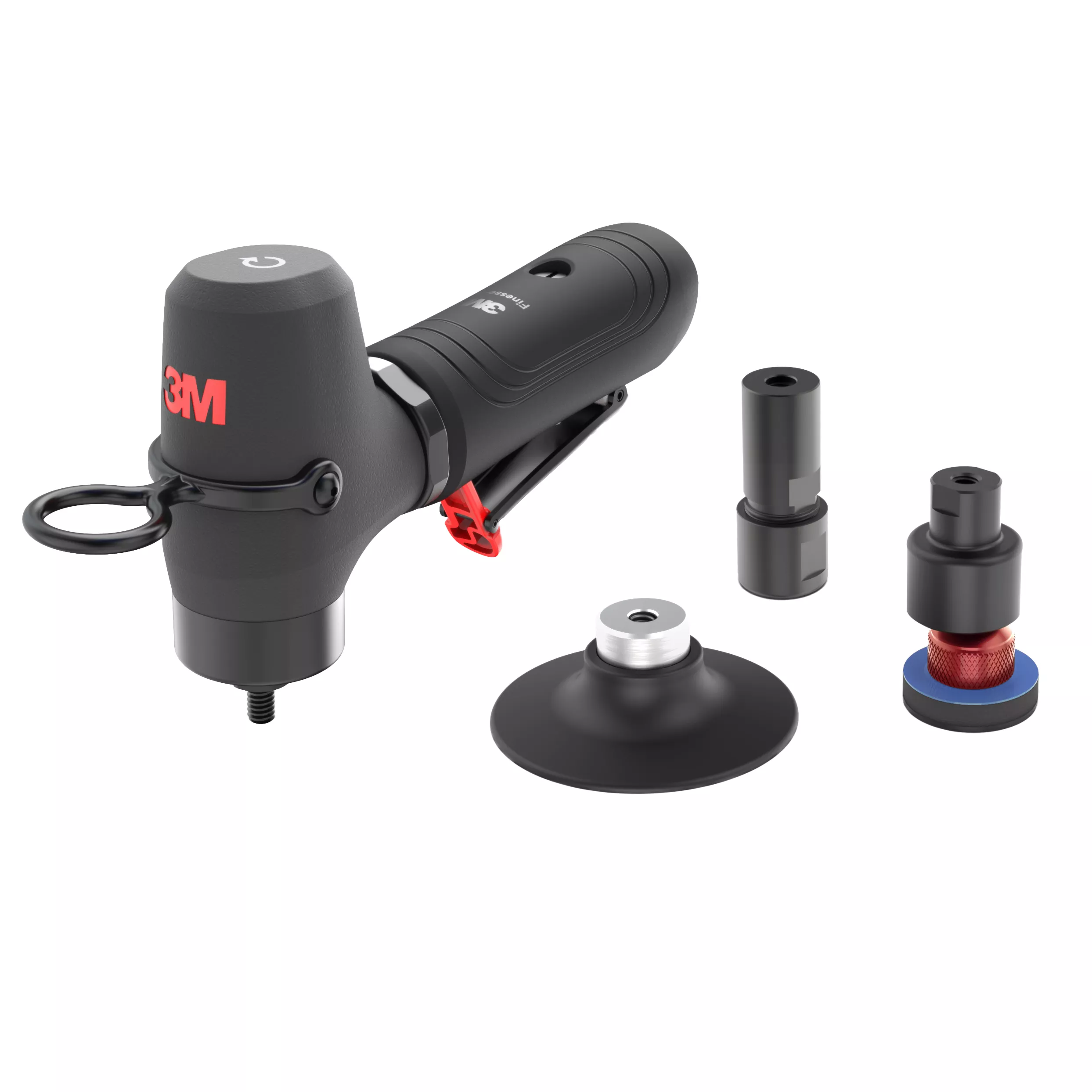 3M™ Finesse-it™ Pneumatic Buffer Tool Kit, plus 1-1/4 in (32mm) Random Orbital sander attachment, 65995, 3 in (76 mm), 1 ea/Case