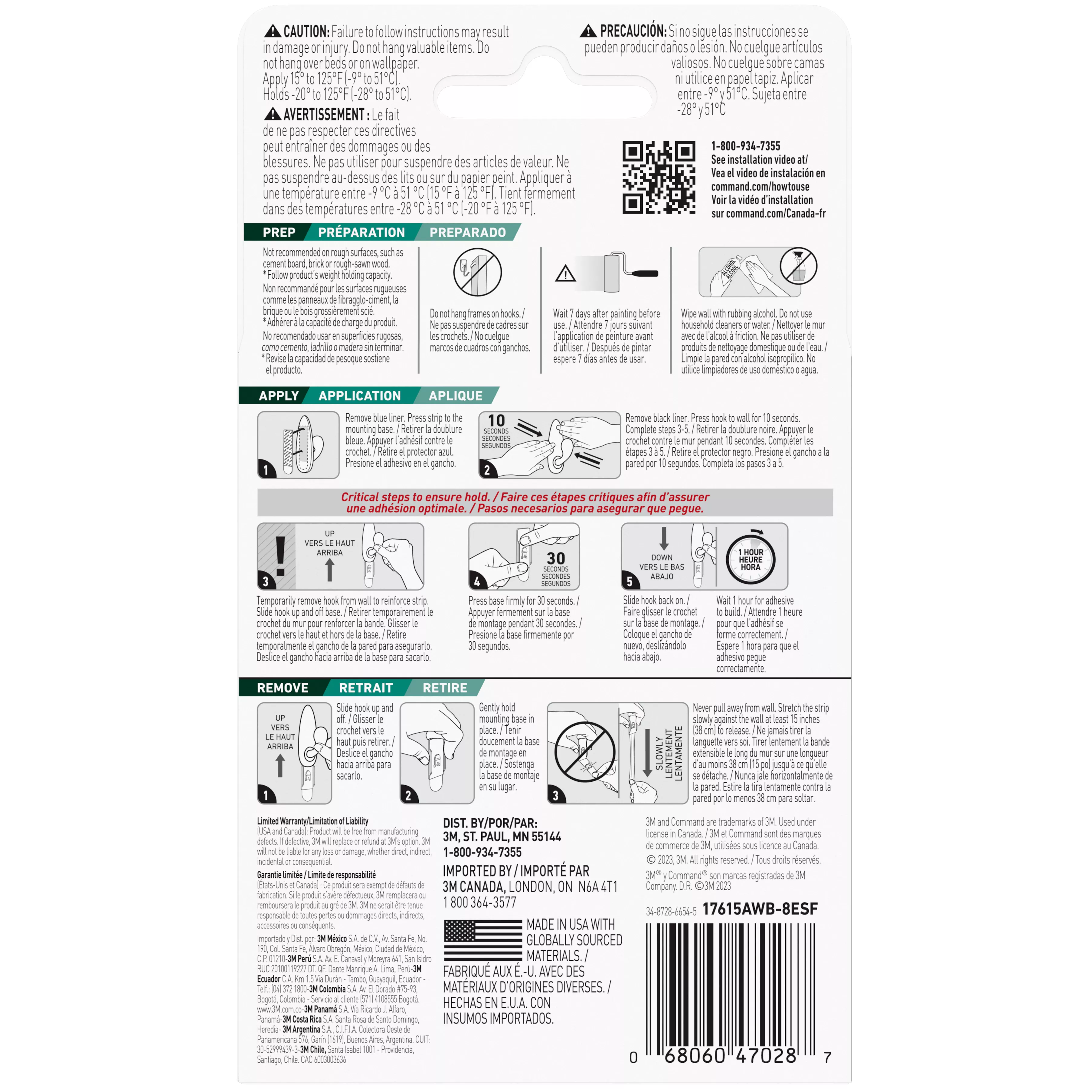 SKU 7100324634 | Command™ All Weather/Bath Medium and Large Foam Replacement Strips 17615AWB-8ESF