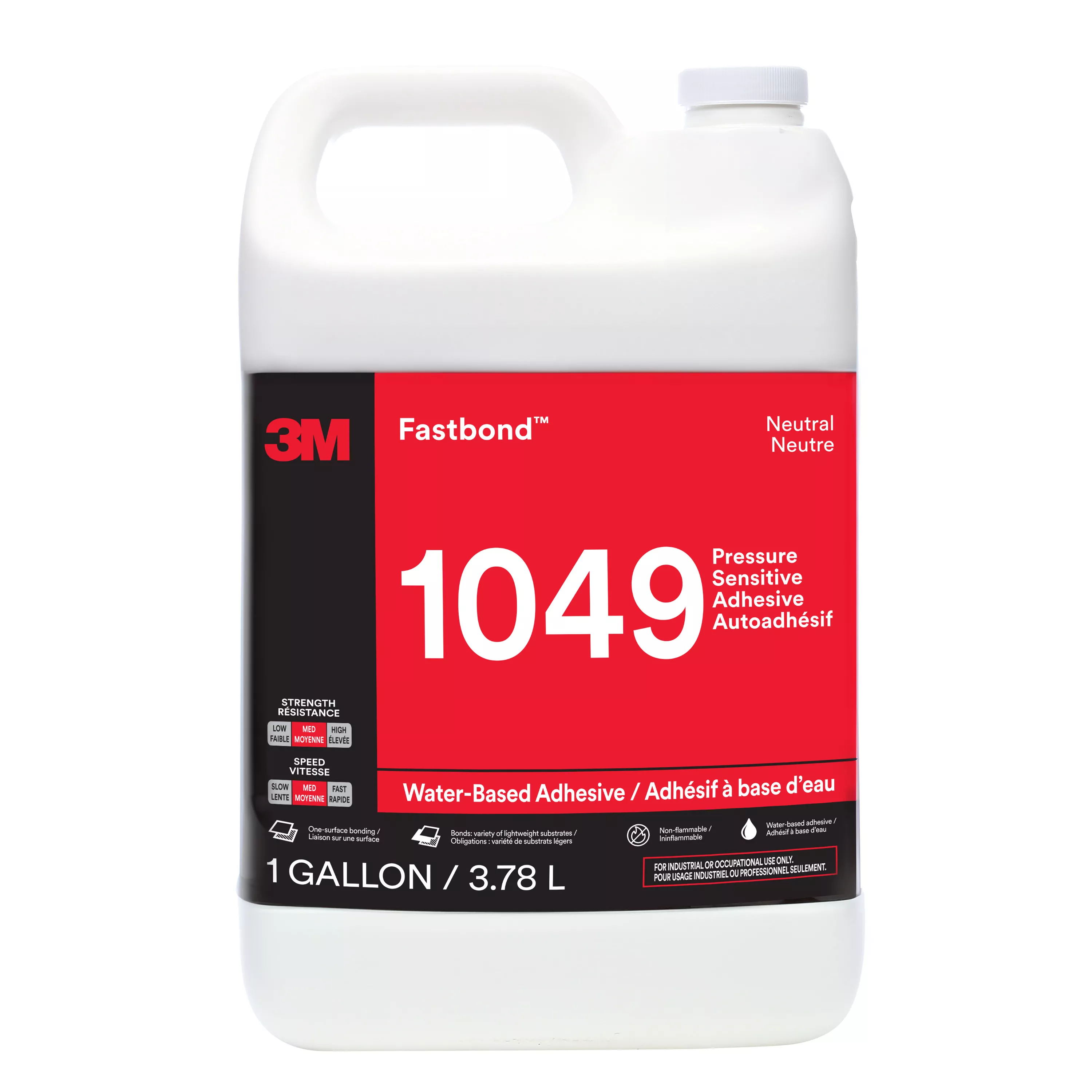 3M™ Fastbond™ Pressure Sensitive Adhesive 1049, Neutral, 1 Gallon, 4 Each/Case