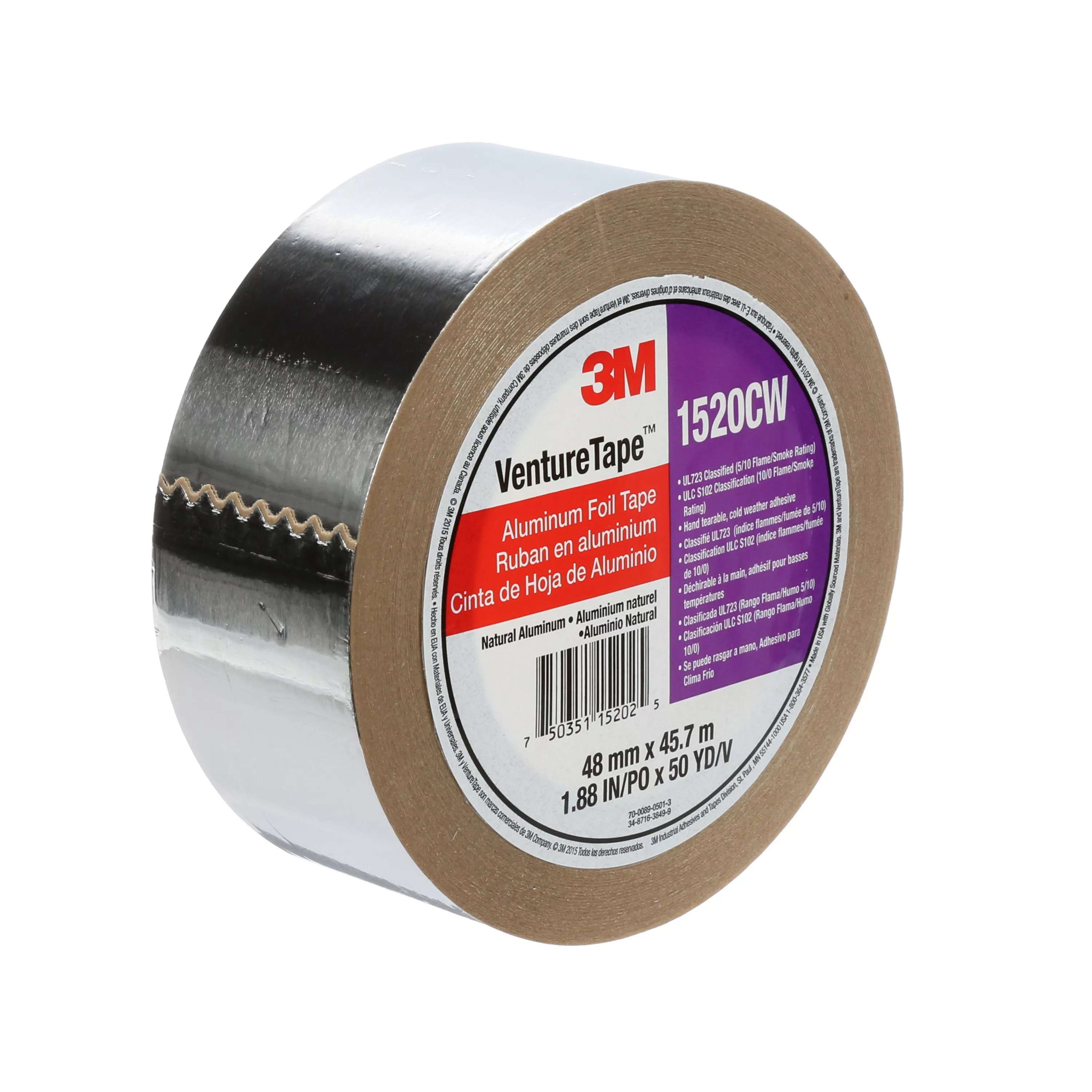 UPC 00750351152025 | 3M™ Venture Tape™ Aluminum Foil Tape 1520CW