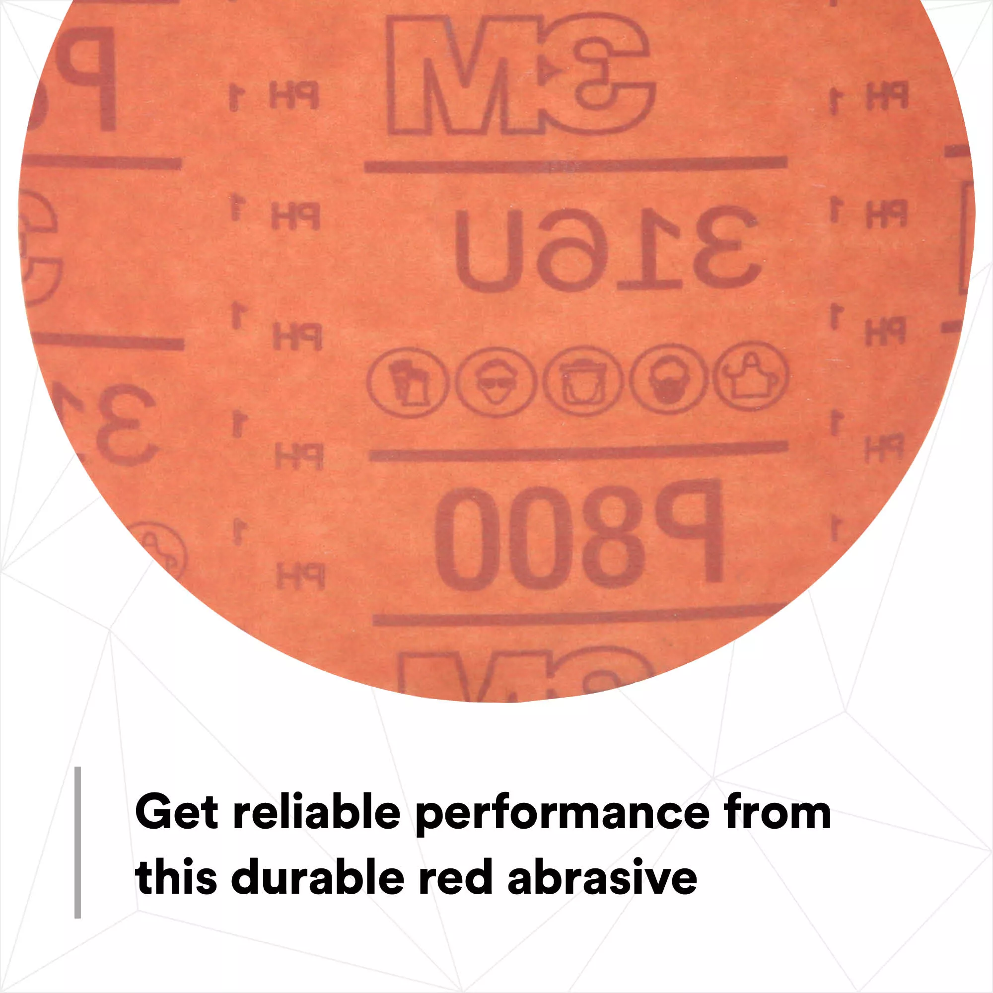 SKU 7000119779 | 3M™ Hookit™ Red Abrasive Disc 316U