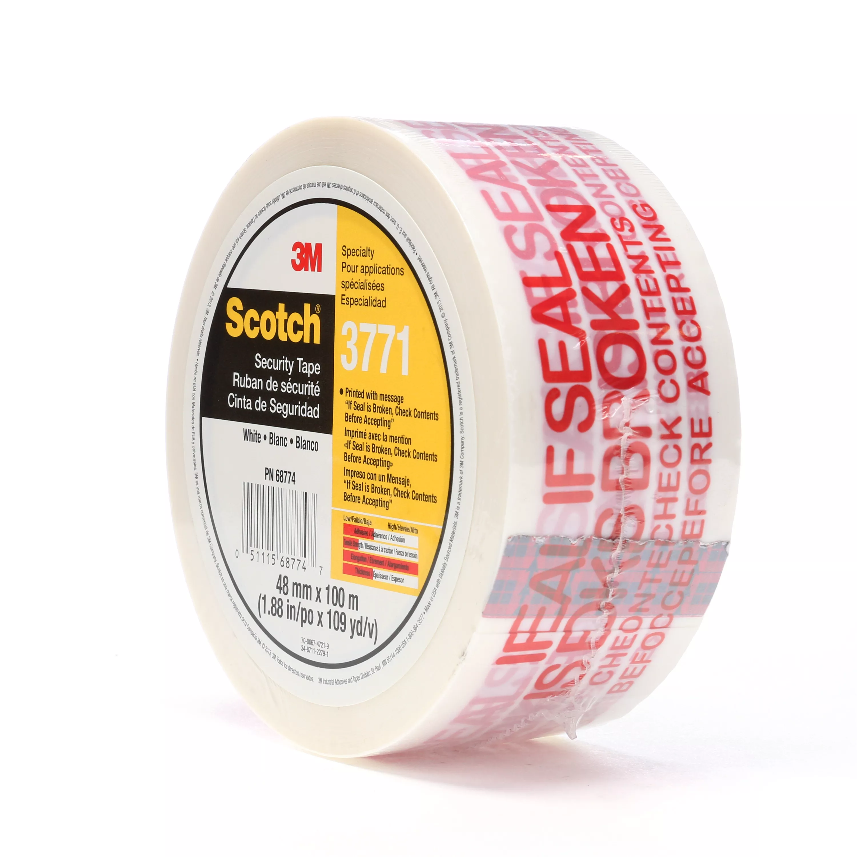 Product Number 3771 | Scotch® Printed Message Box Sealing Tape 3771