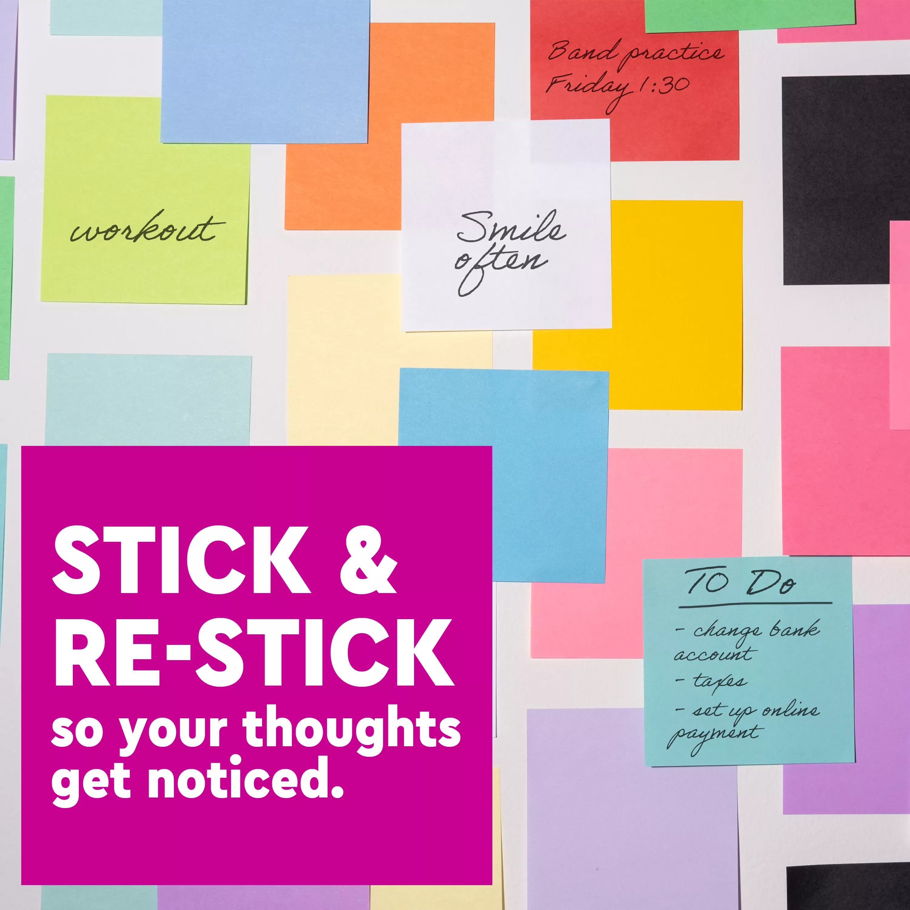 SKU 7100230184 | Post-it® Super Sticky Notes 654-5SSW