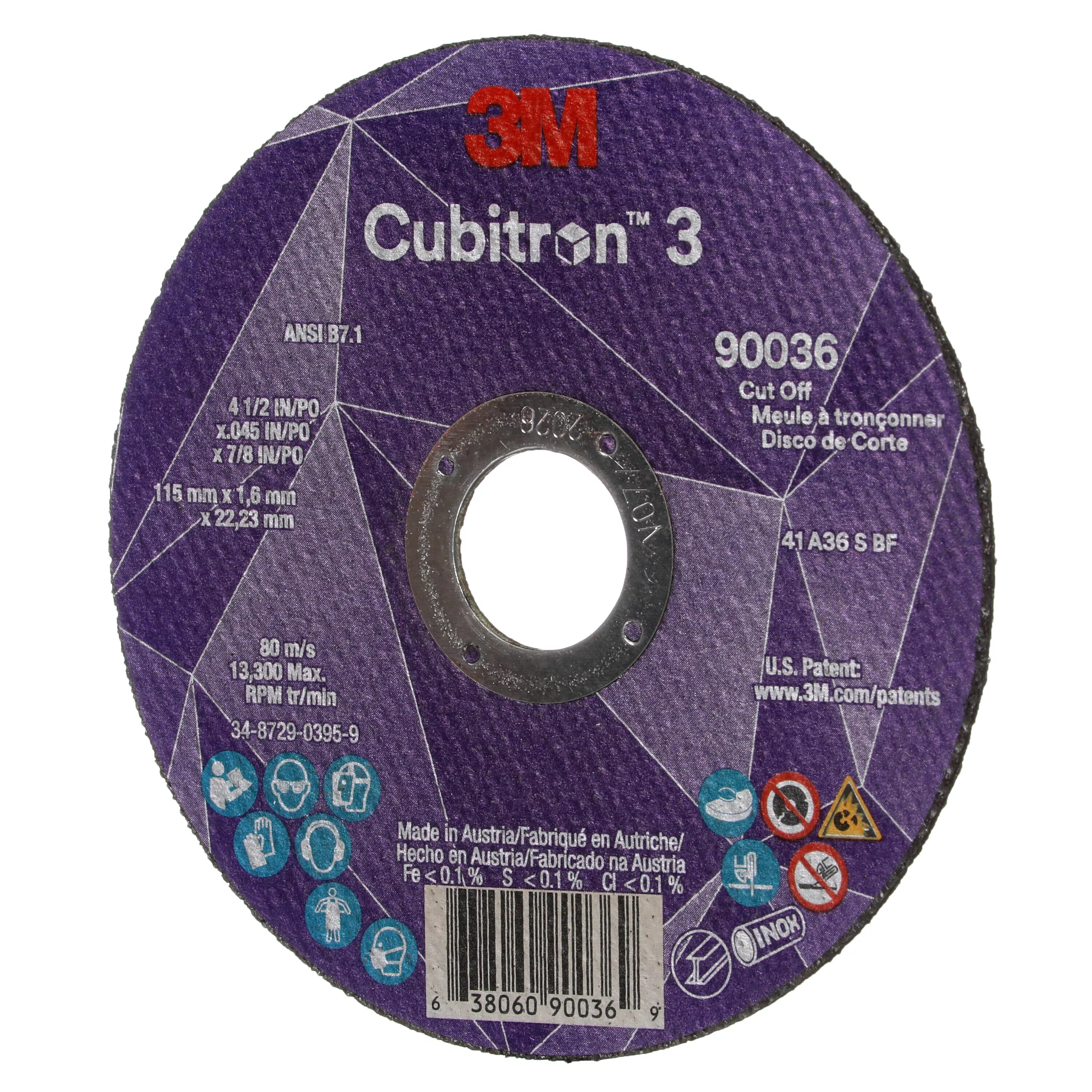 SKU 7100304006 | 3M™ Cubitron™ 3 Cut-Off Wheel