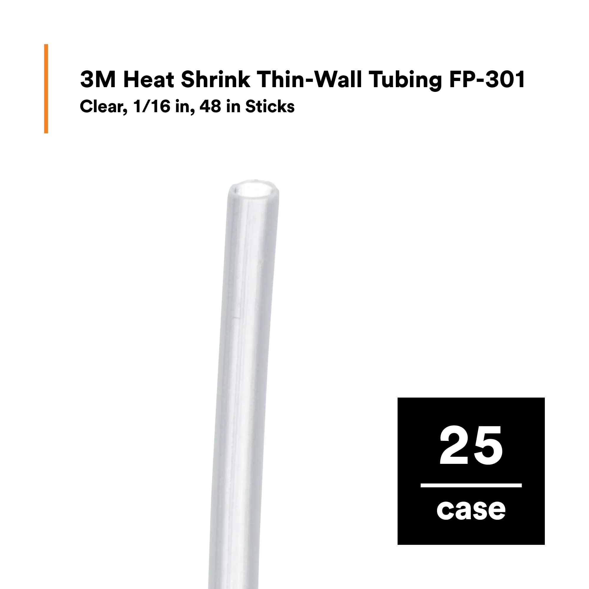 SKU 7000133630 | 3M™ Heat Shrink Thin-Wall Tubing FP-301-1/16-48