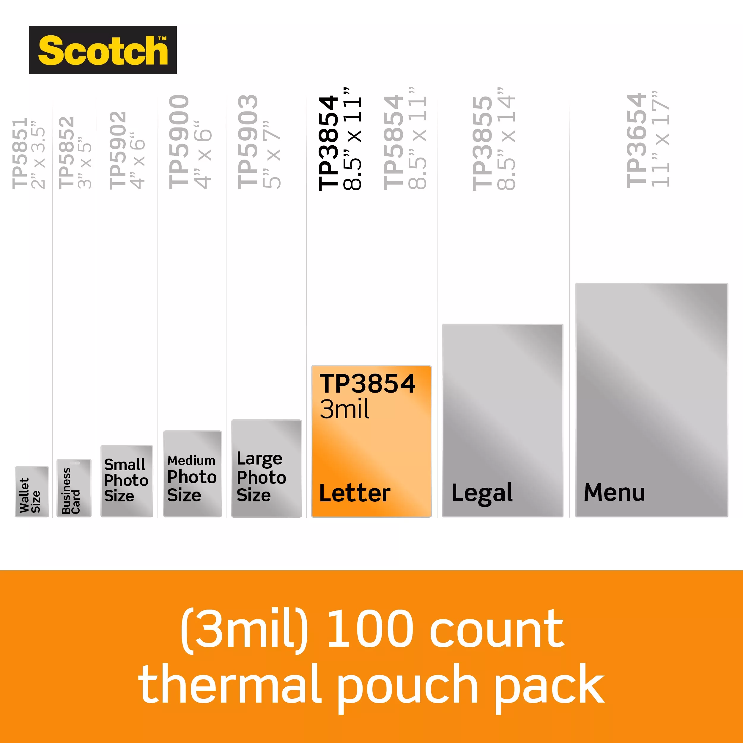 UPC 00051141943435 | Scotch™ Thermal Pouches TP3854-100