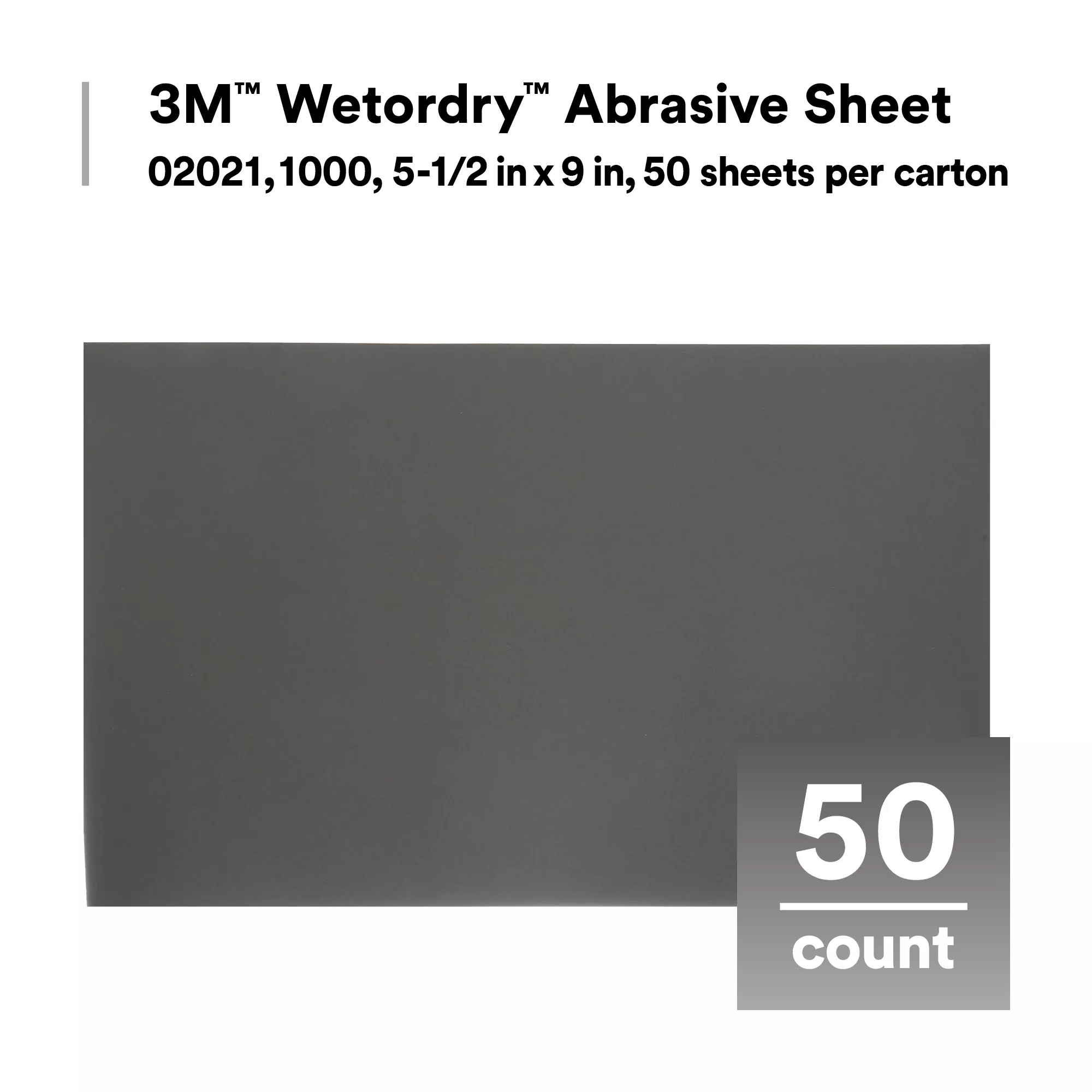 SKU 7000042501 | 3M™ Wetordry™ Abrasive Sheet 401Q