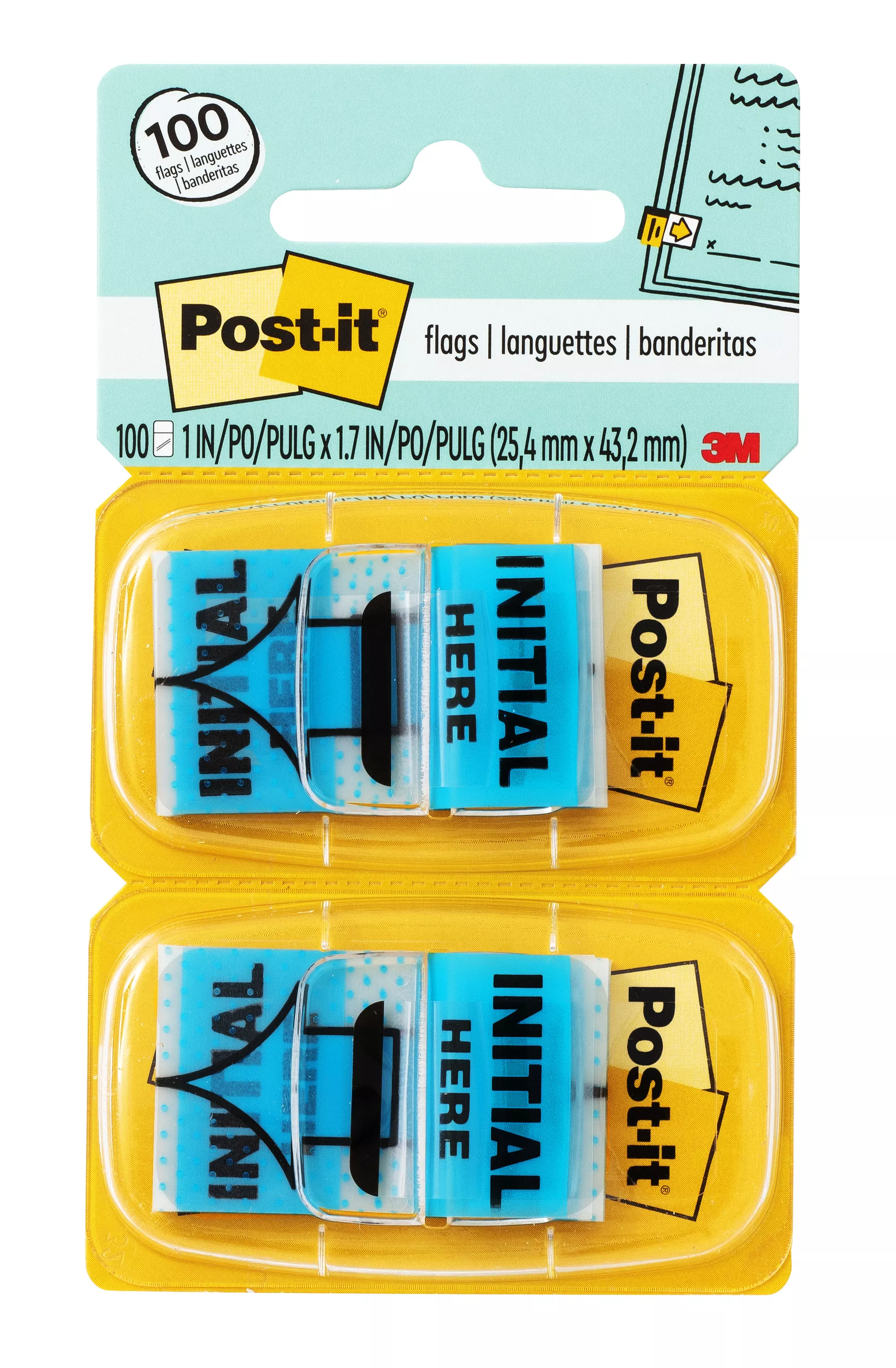 Post-it® Flags 680-IH2, 1 in. x 1.7 in.