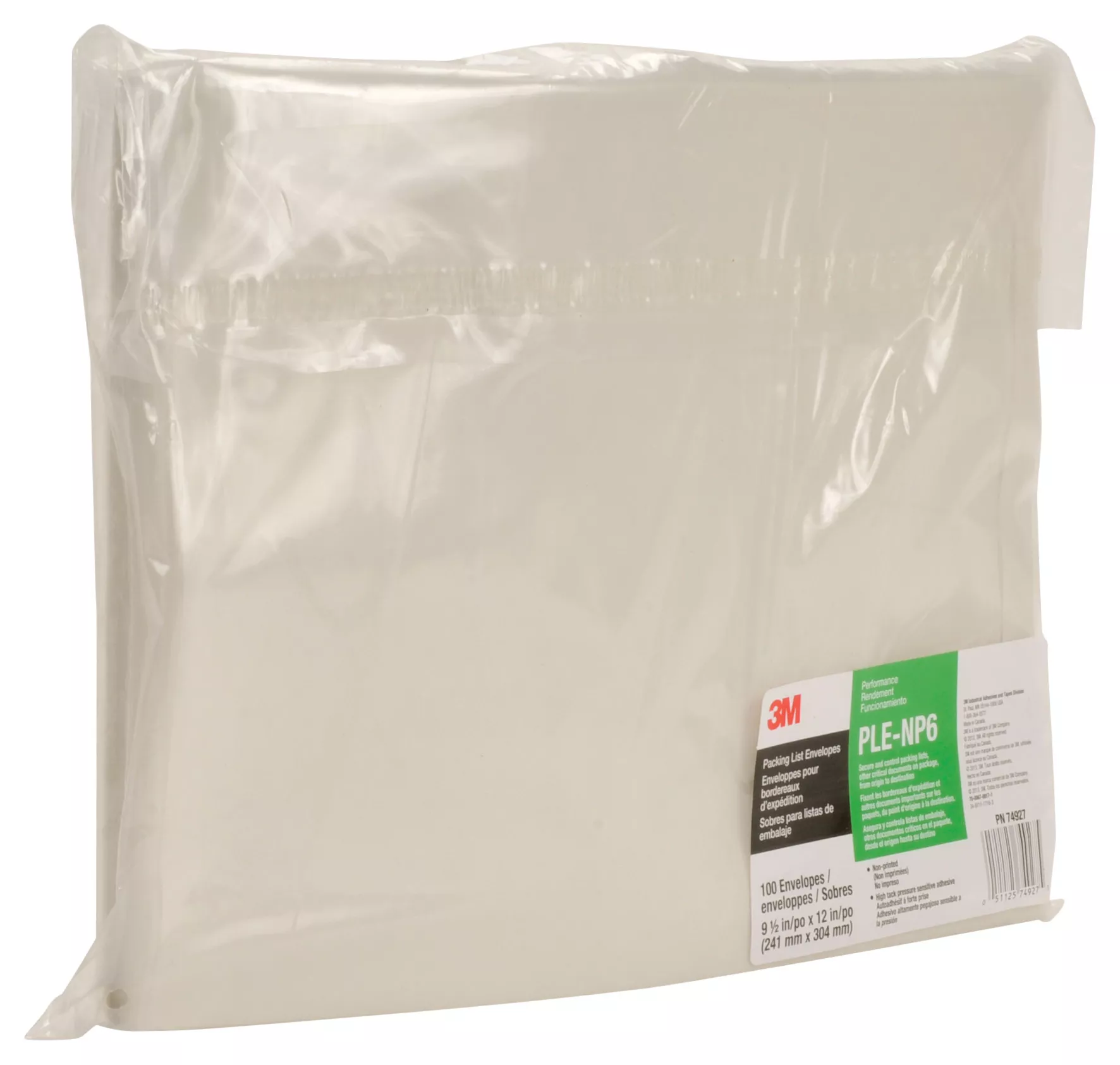 SKU 7000124015 | 3M™ Non-Printed Packing List Envelope NP6