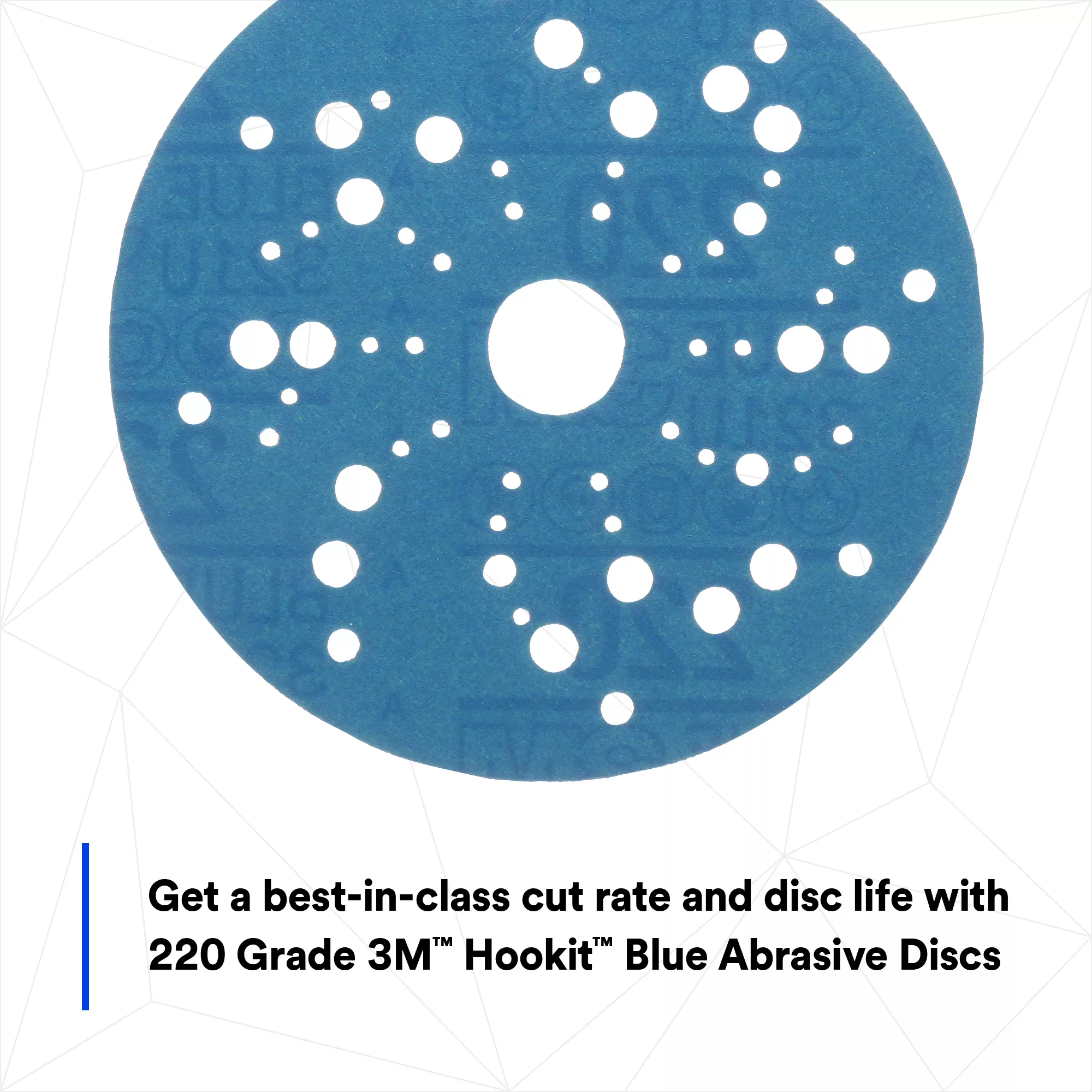 SKU 7100091236 | 3M™ Hookit™ Blue Abrasive Disc Multi-hole