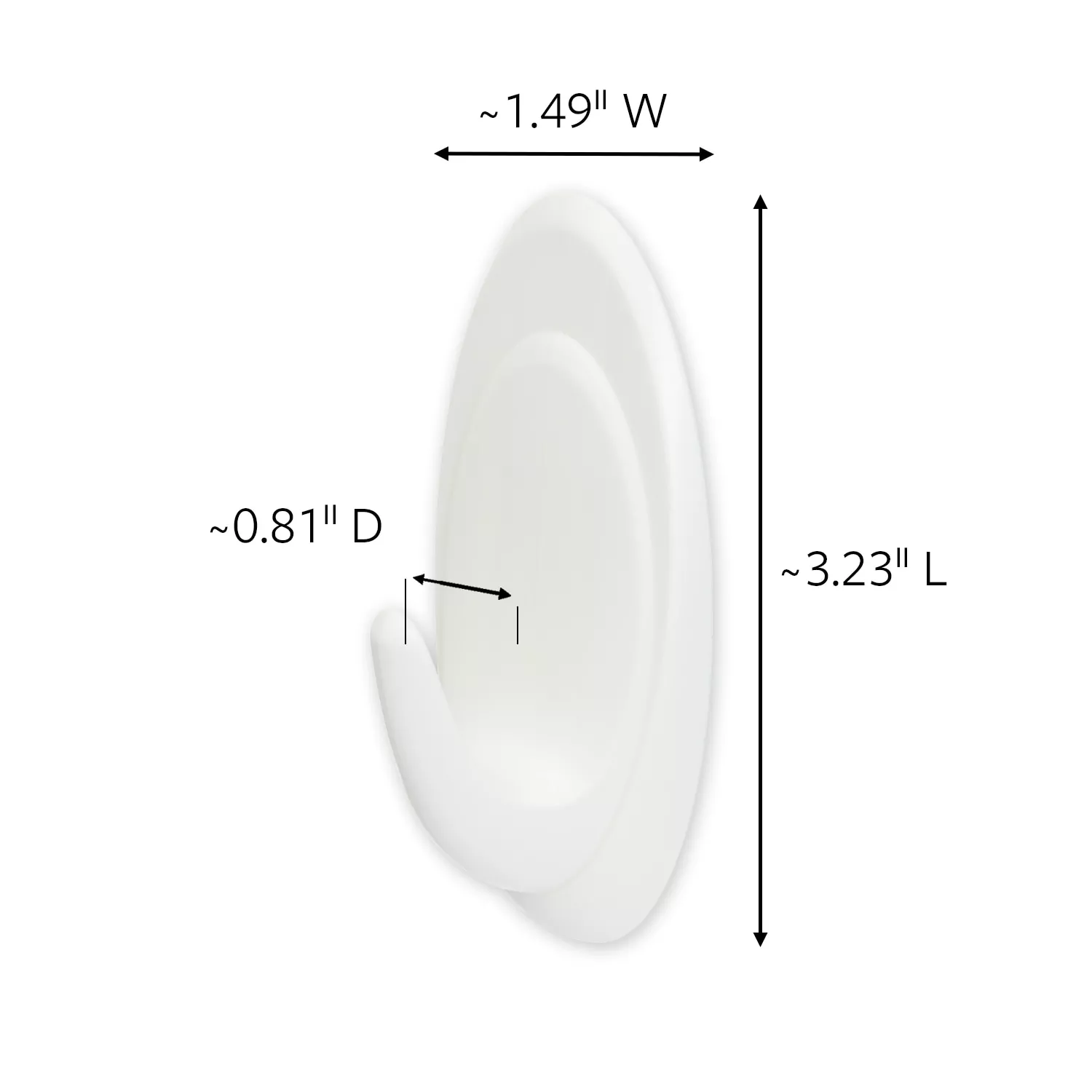 Product Number 17086 | Command™ White Terrace Hook with Water-Resistant Strips 17086-BES