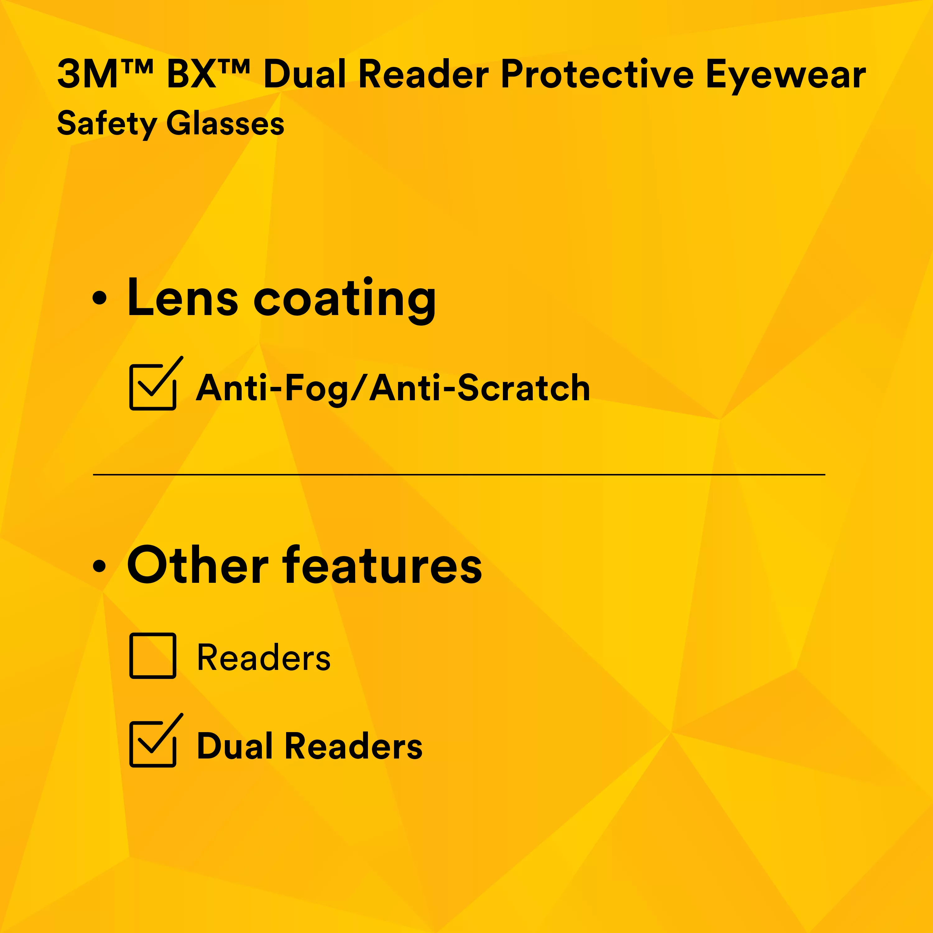 SKU 7000127662 | 3M™ BX™ Dual Reader Protective Eyewear 11458-00000-20