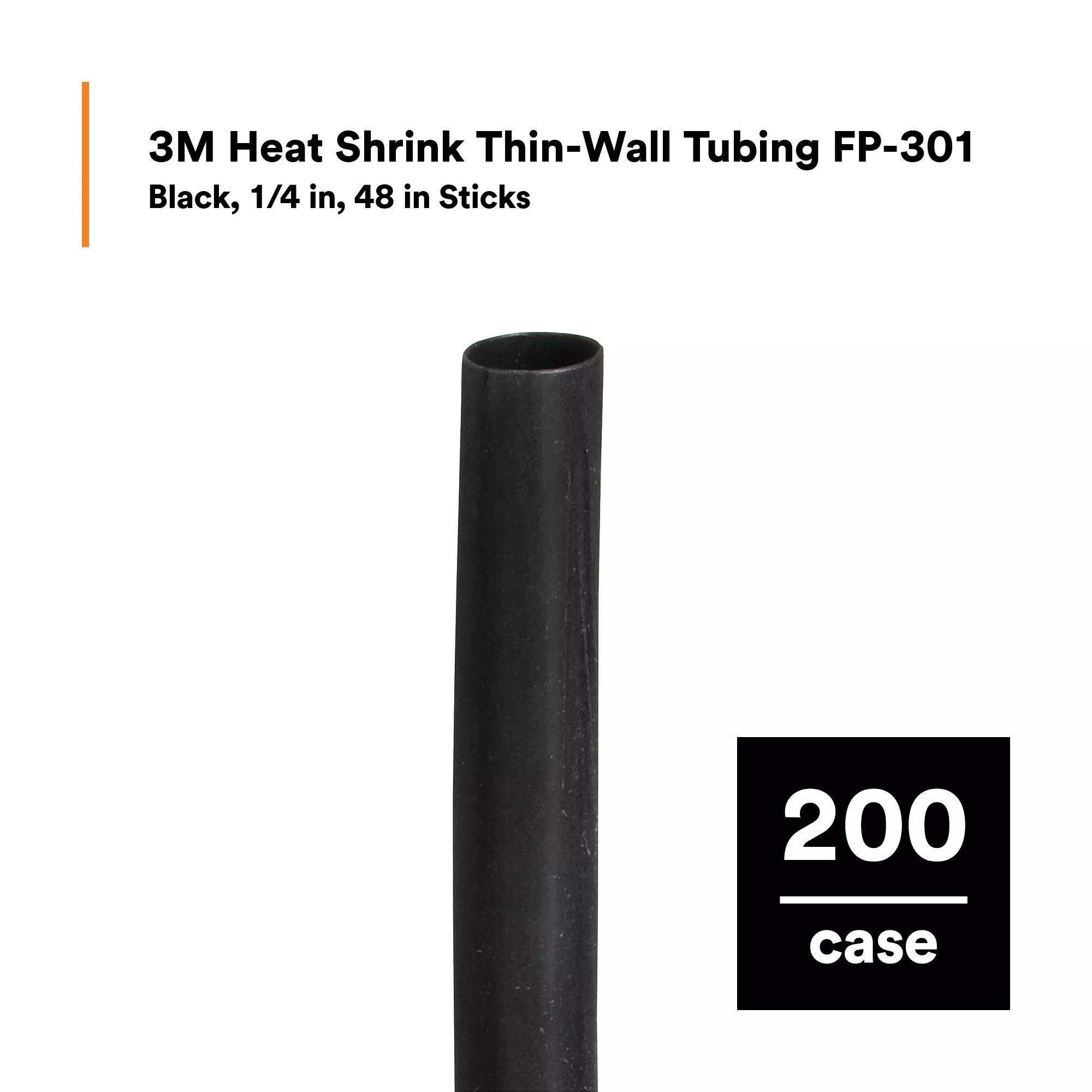 SKU 7000133603 | 3M™ Heat Shrink Thin-Wall Tubing FP-301-1/4-48