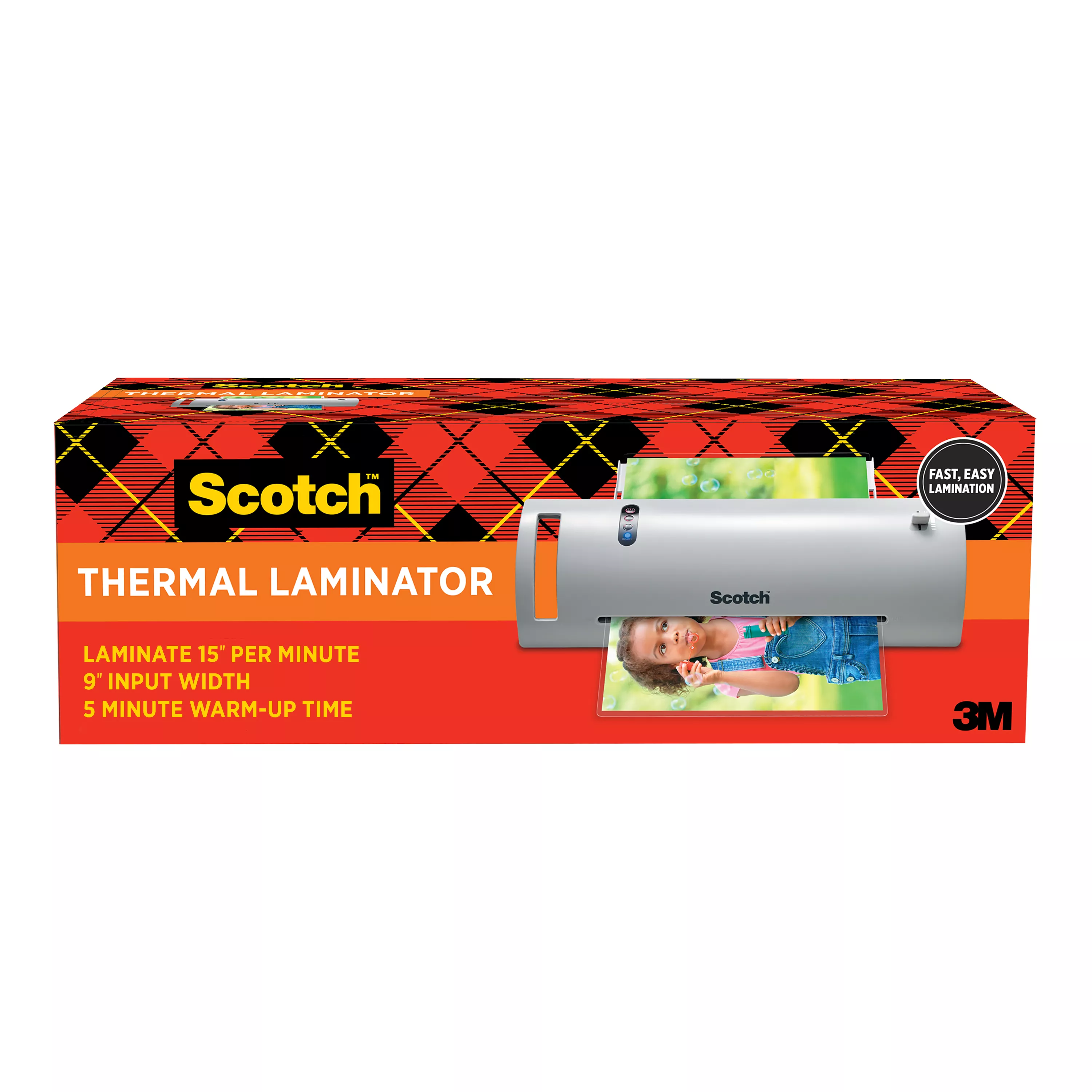 Scotch™ Thermal Laminator TL902VP, 1 Thermal Laminator with 20 Letter Size Pouches