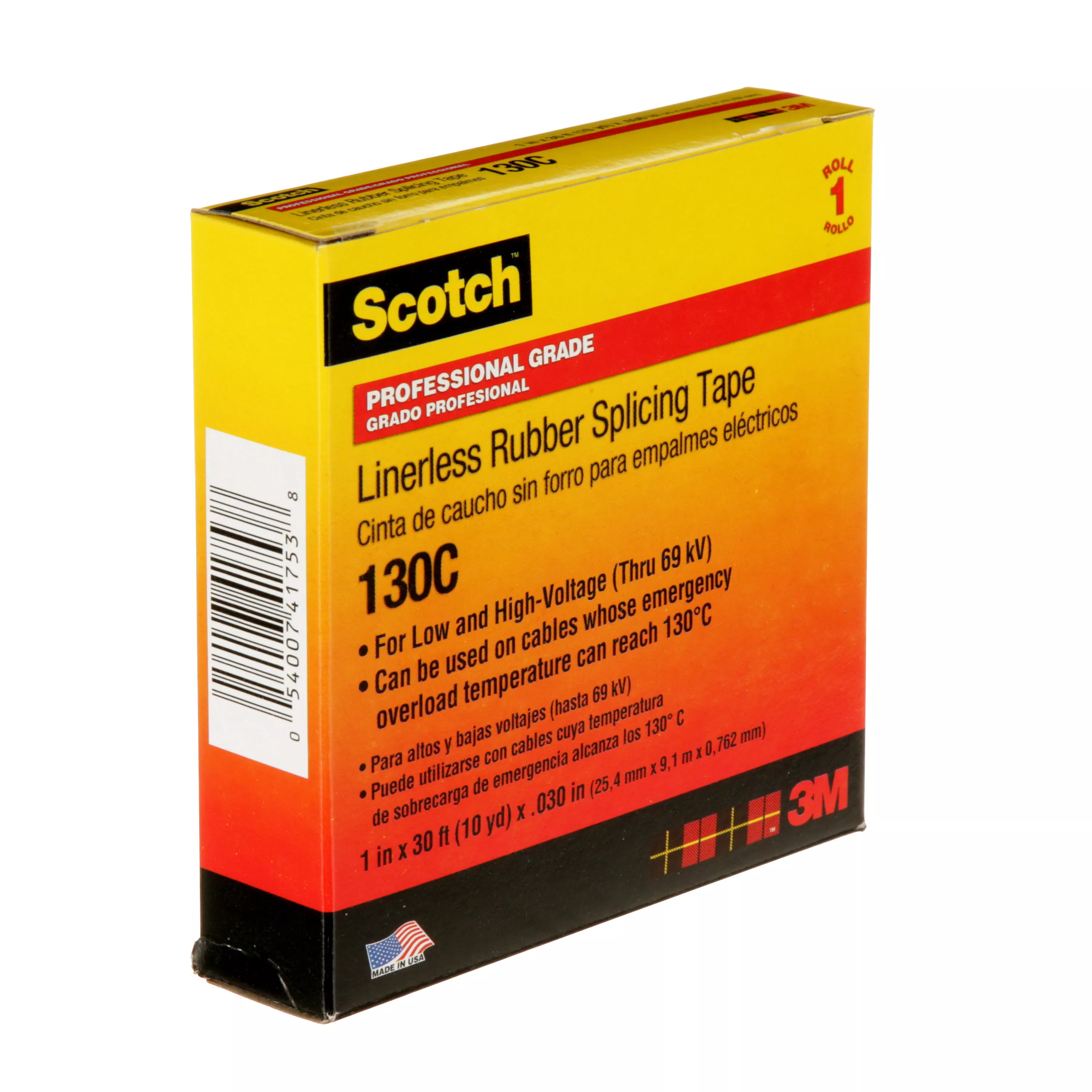 SKU 7000006090 | Scotch® Linerless Rubber Splicing Tape 130C