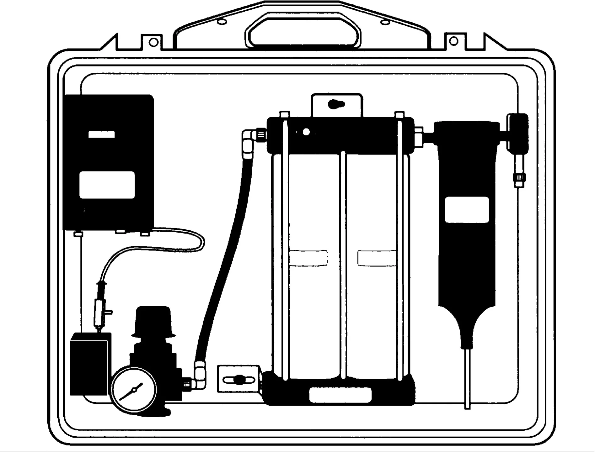 SKU 7100009683 | 3M™ Portable Compressed Air Filter and Reg Panel 256-02-00