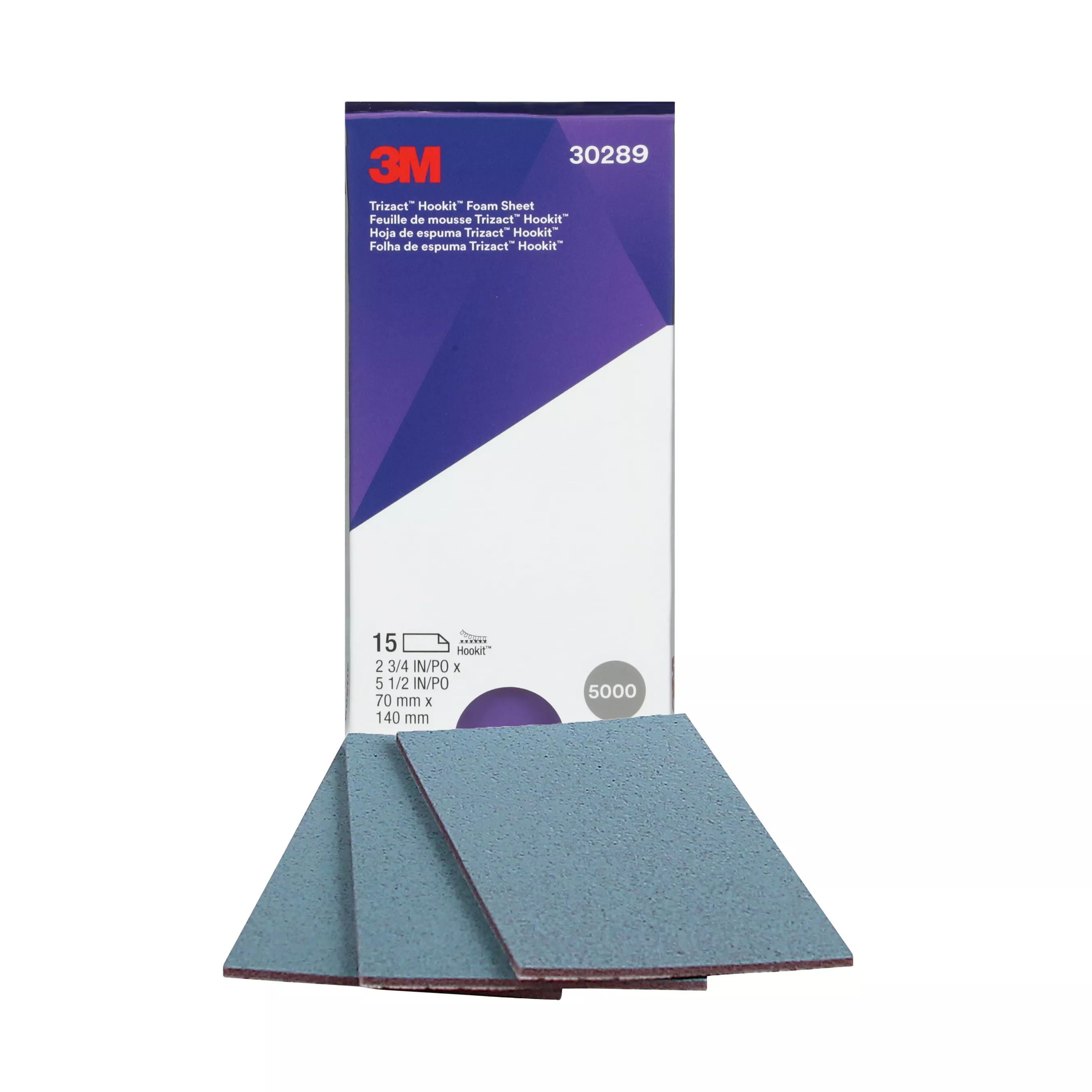 SKU 7000120135 | 3M™ Trizact™ Hookit™ Foam Abrasive 5000 Sheet 443SA