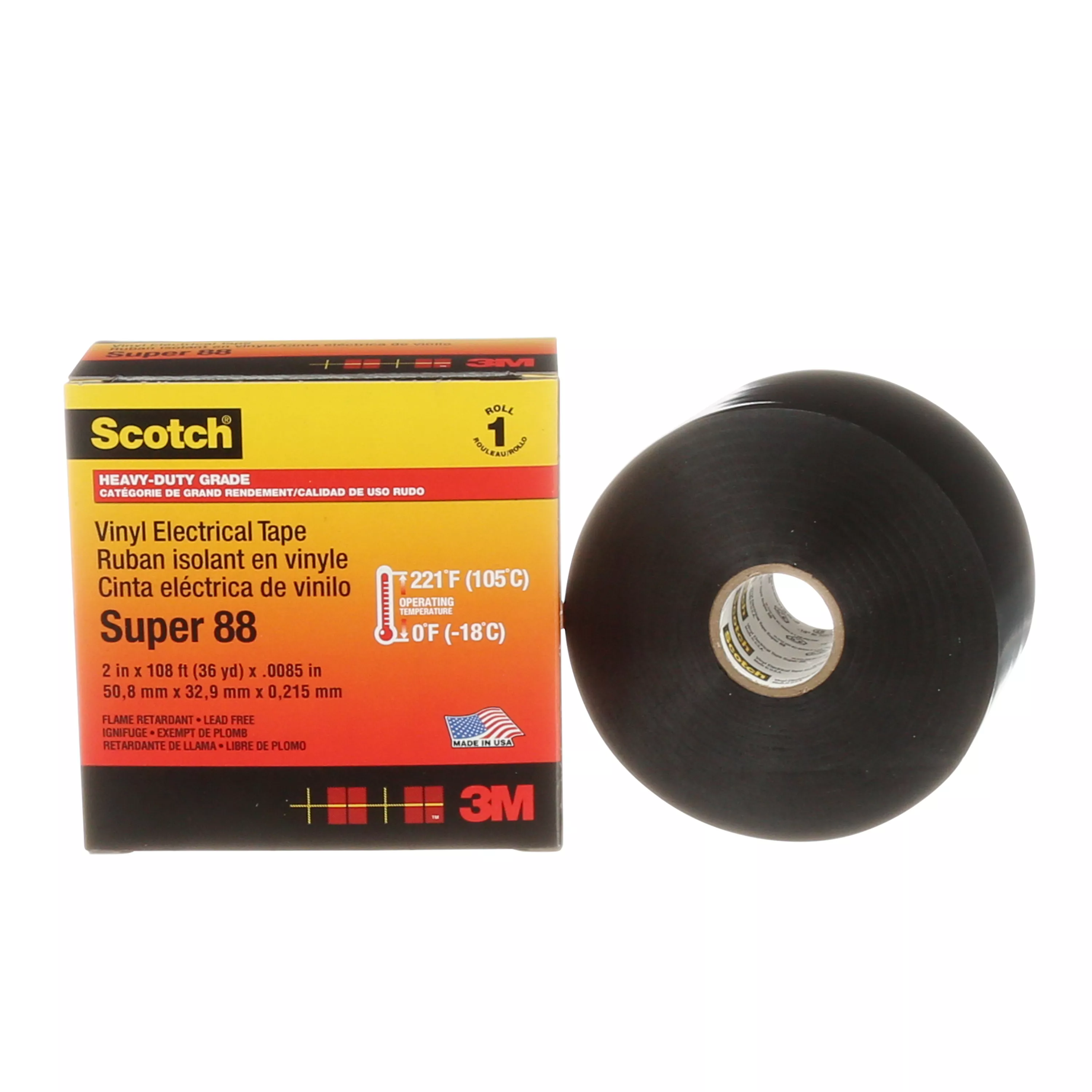 SKU 7000006093 | Scotch® Vinyl Electrical Tape Super 88