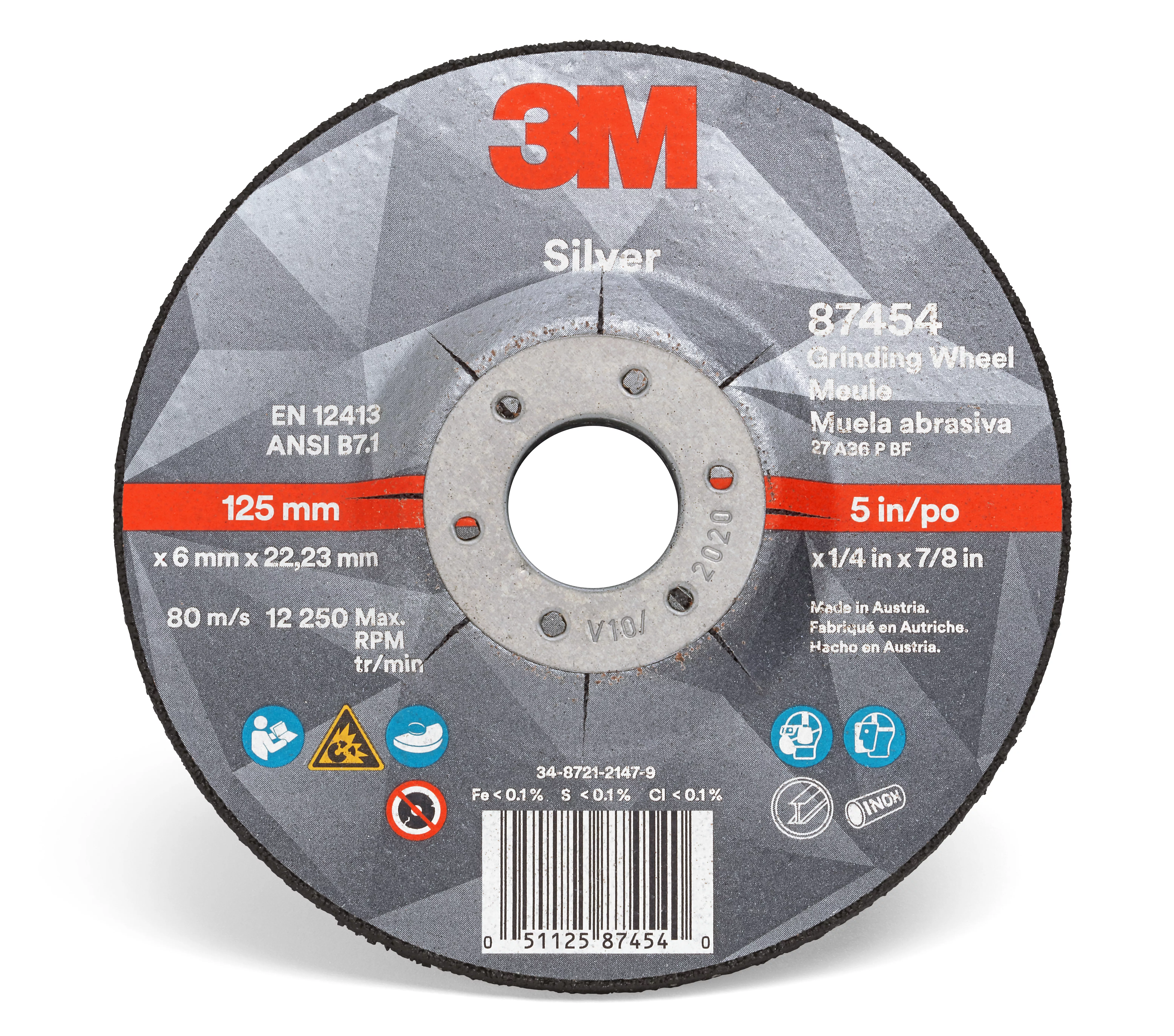 UPC 00051125874540 | 3M™ Silver Depressed Center Grinding Wheel