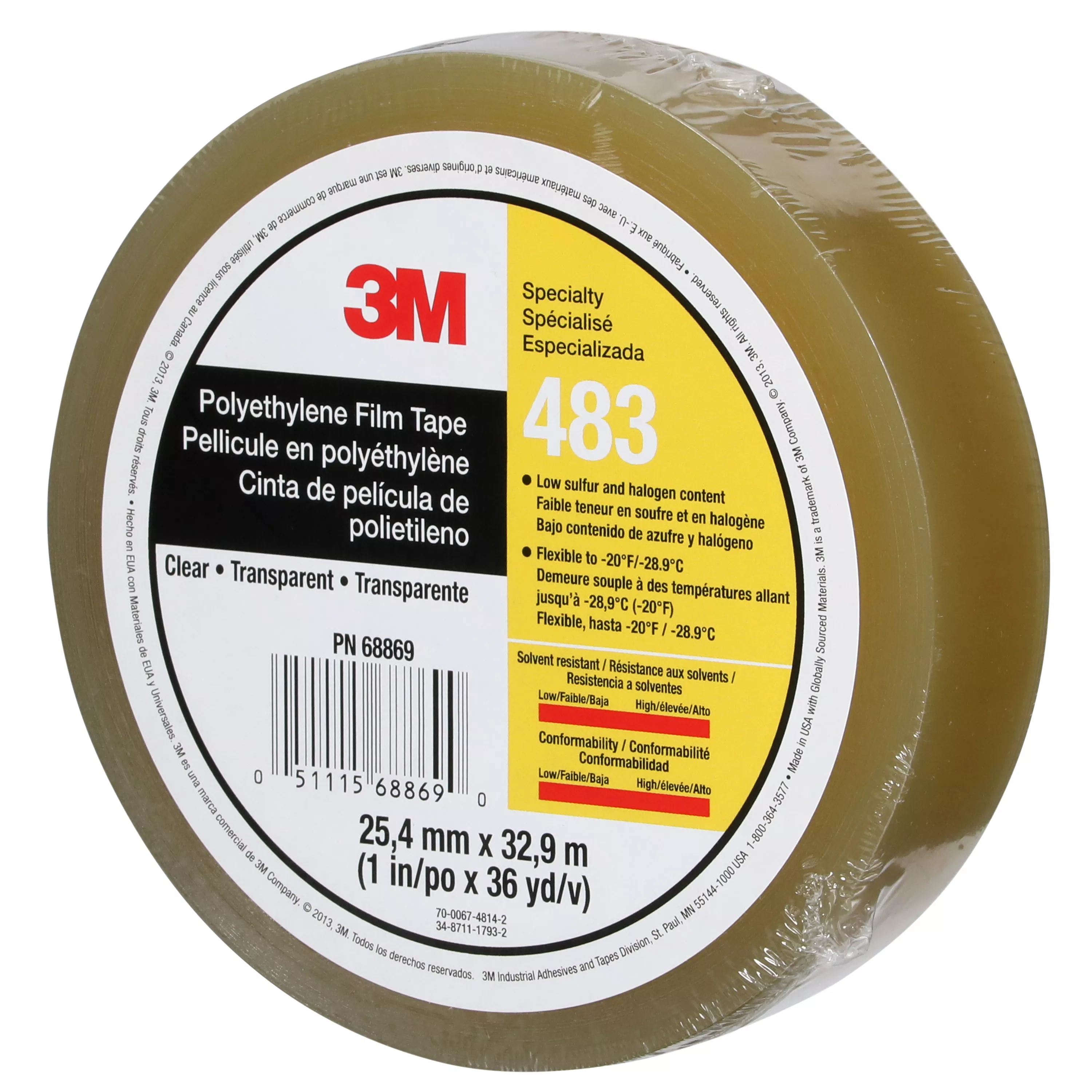 SKU 7010335143 | 3M™ Polyethylene Tape 483