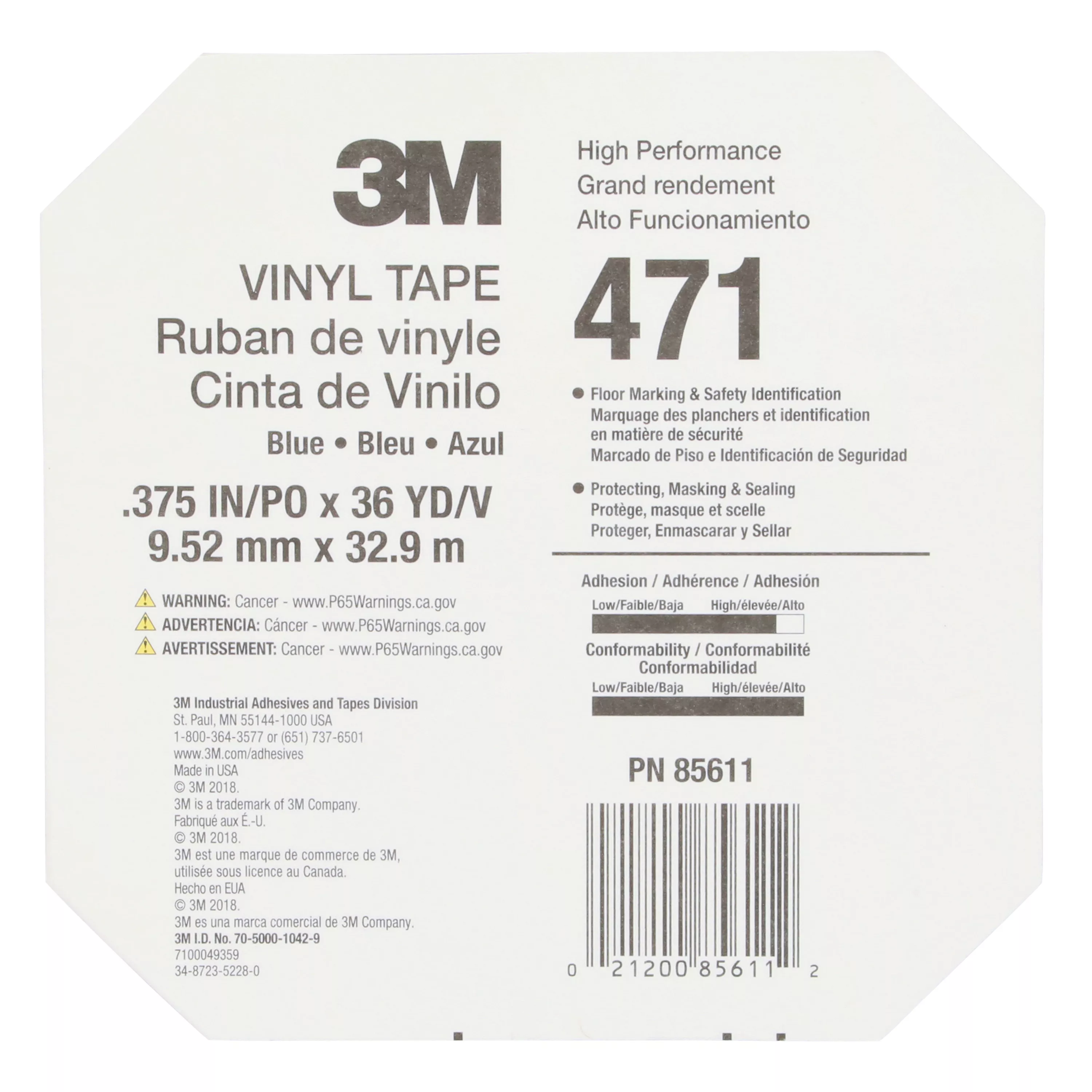 SKU 7000048710 | 3M™ Vinyl Tape 471