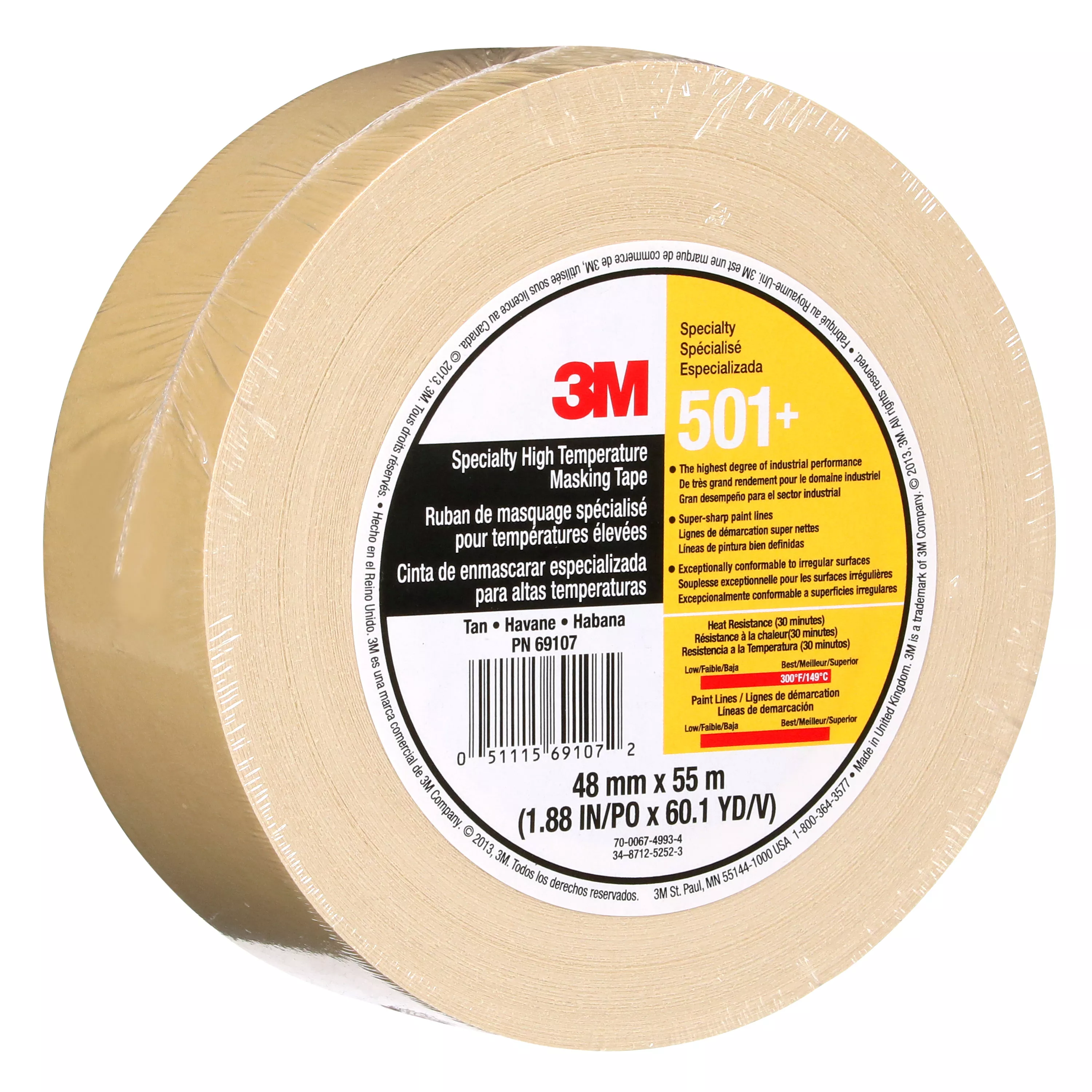 UPC 00051115691072 | 3M™ Specialty High Temperature Masking Tape 501+