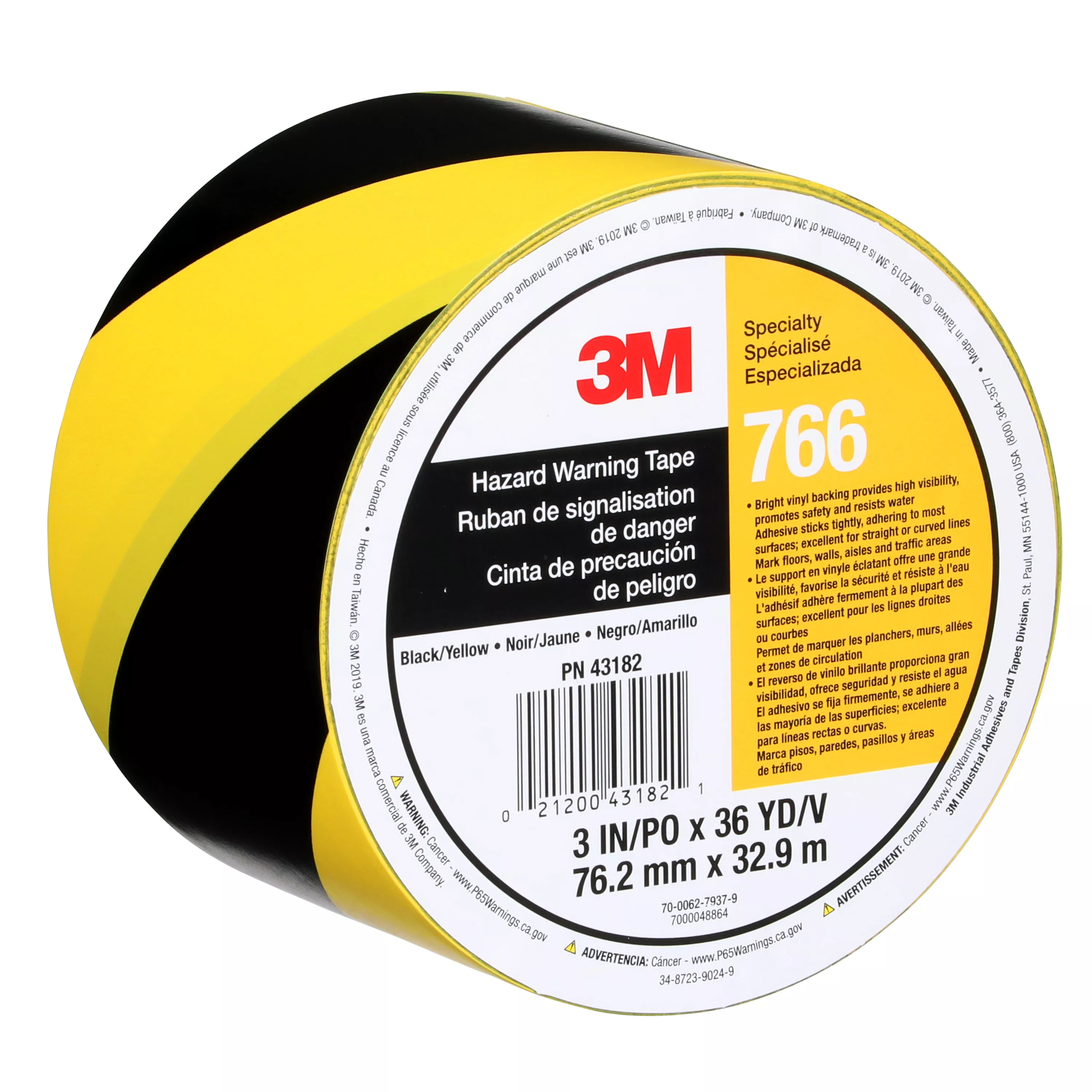 SKU 7000048864 | 3M™ Safety Stripe Vinyl Tape 766