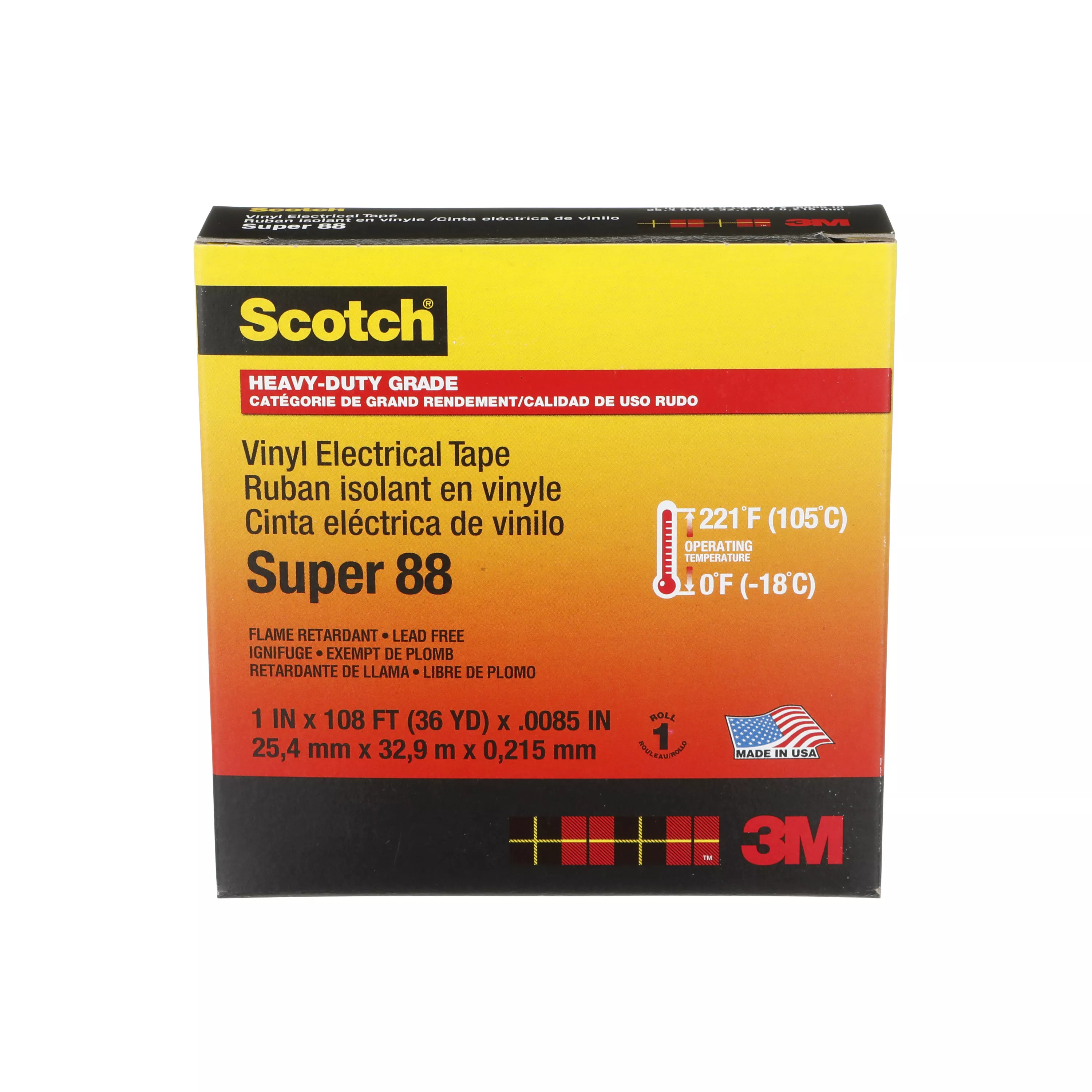 UPC 00054007103318 | Scotch® Vinyl Electrical Tape Super 88