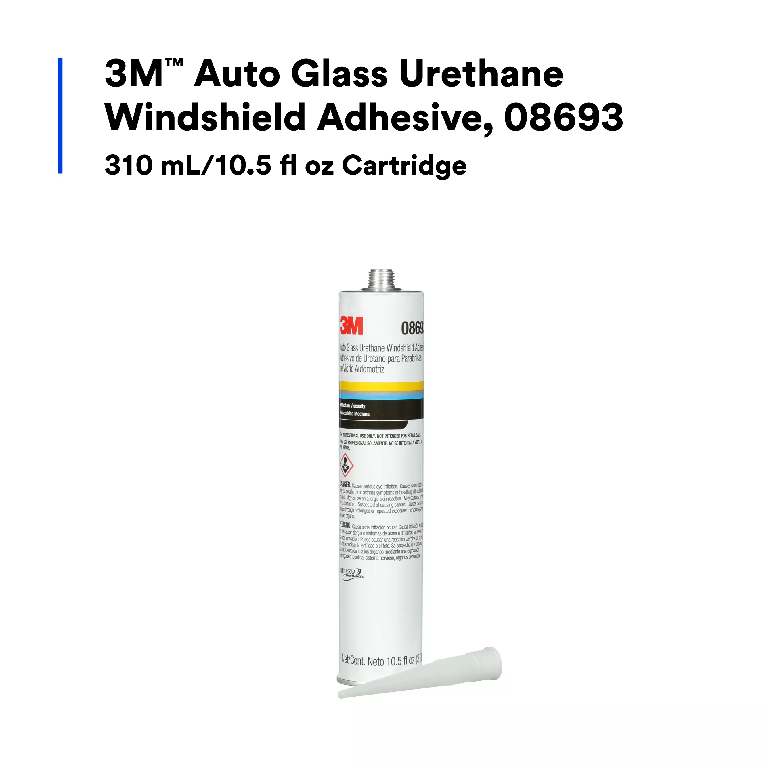 SKU 7000120424 | 3M™ Auto Glass Urethane Windshield Adhesive