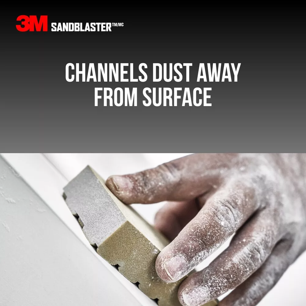 Product Number 20908-80-UFS | 3M™ SandBlaster™ DUST CHANNELING Sanding Sponge