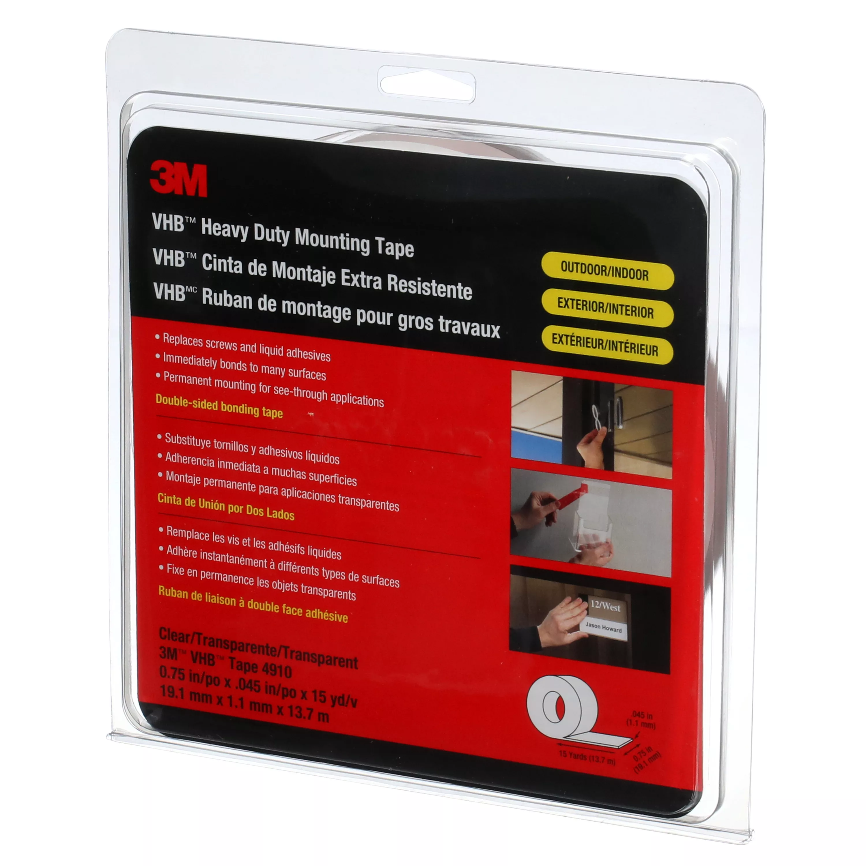 SKU 7100047923 | 3M™ VHB™ Heavy Duty Mounting Tape 4910