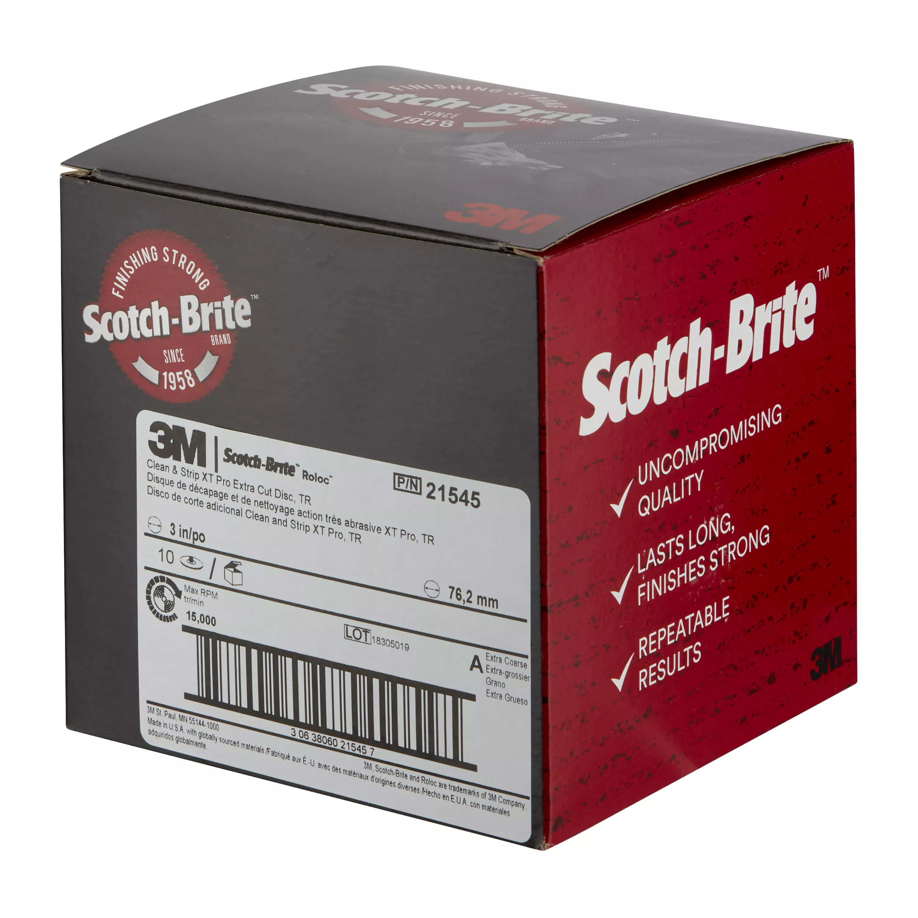 Product Number XC-DR | Scotch-Brite™ Roloc™ Clean and Strip XT Pro Extra Cut Disc