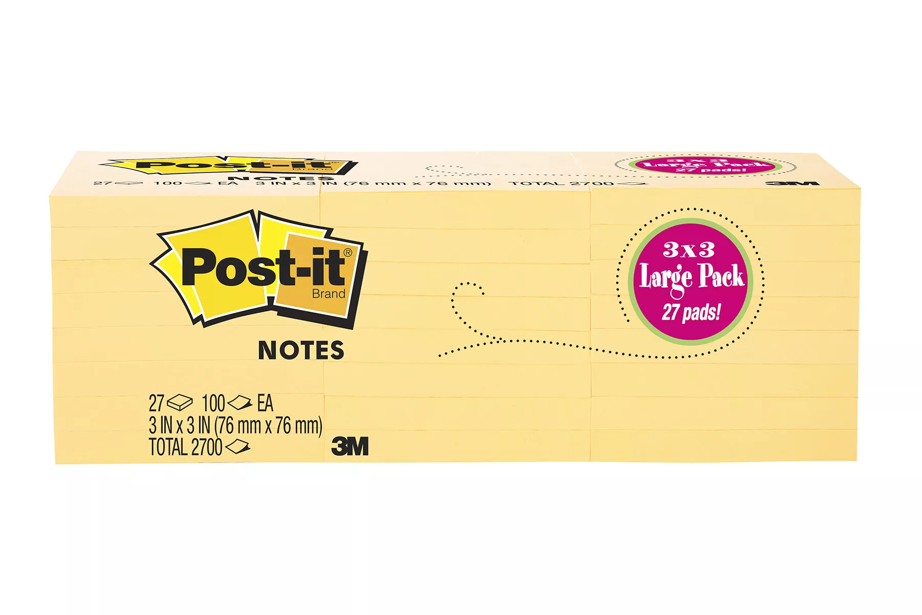 Post-it® Notes 654-2700-YW