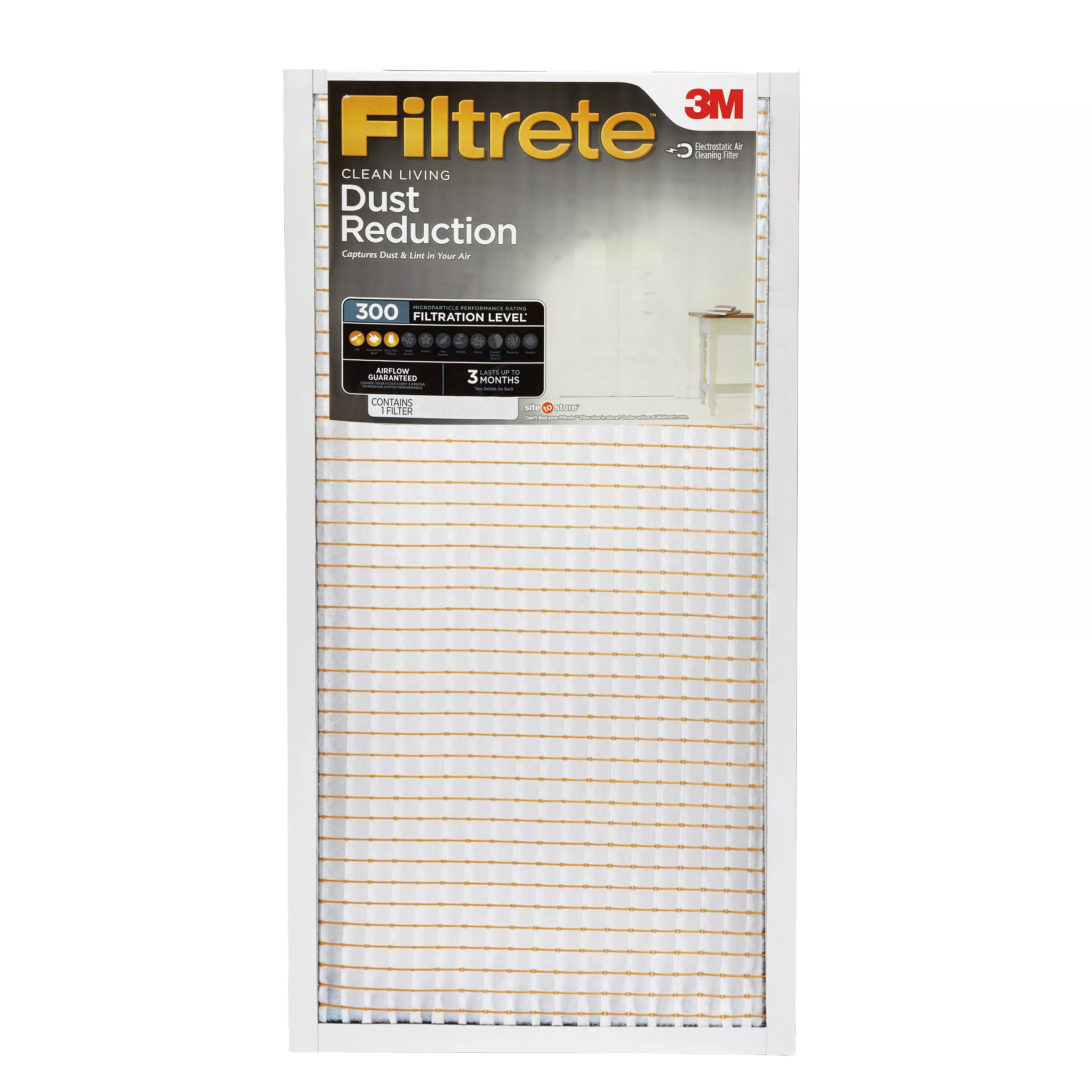 Filtrete™ Electrostatic Air Filter 300MPR 323DC-4, 14 in x 24 in x 1 in (35.5 cm x 60.9 cm x 2.5 cm)