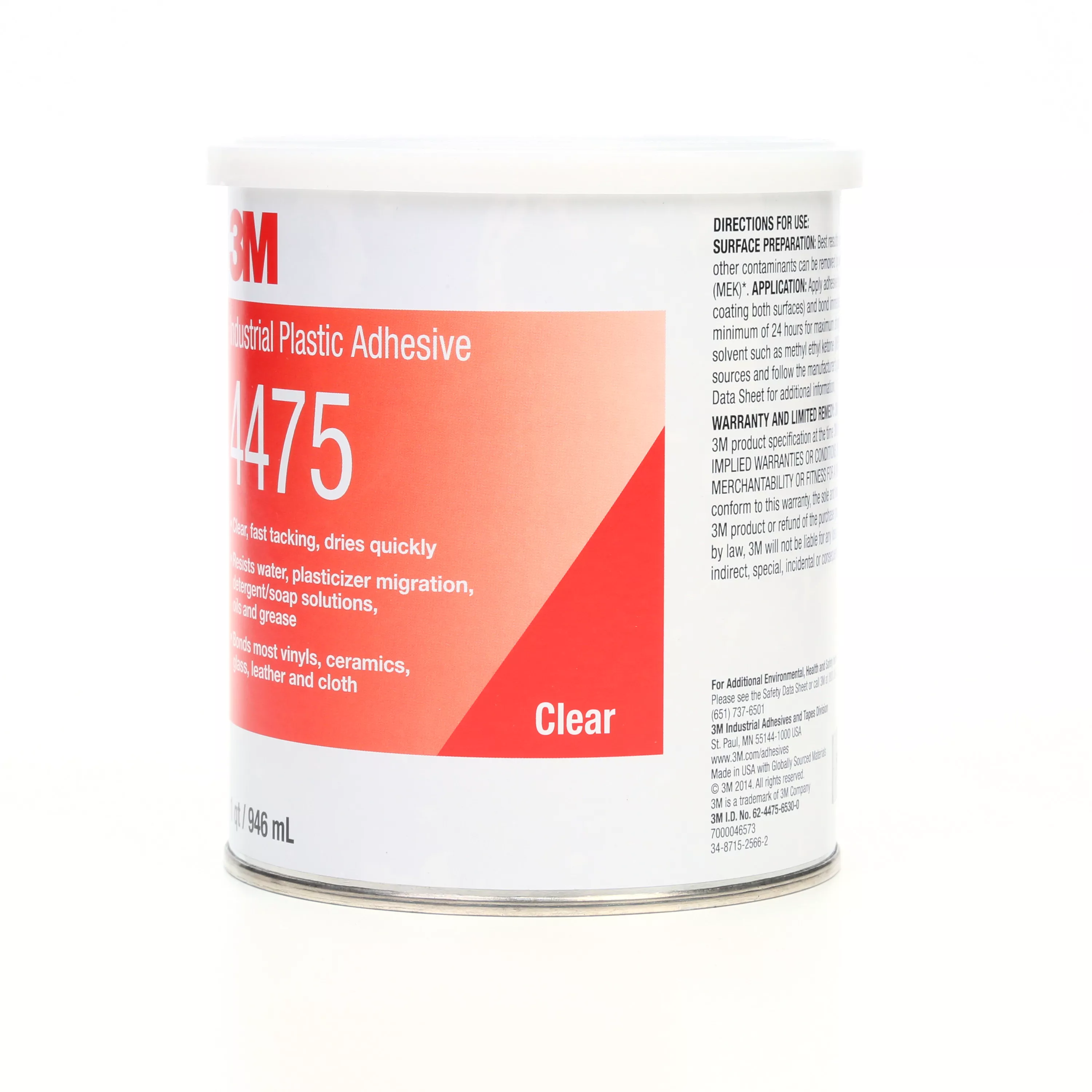 SKU 7000046573 | 3M™ Industrial Plastic Adhesive 4475