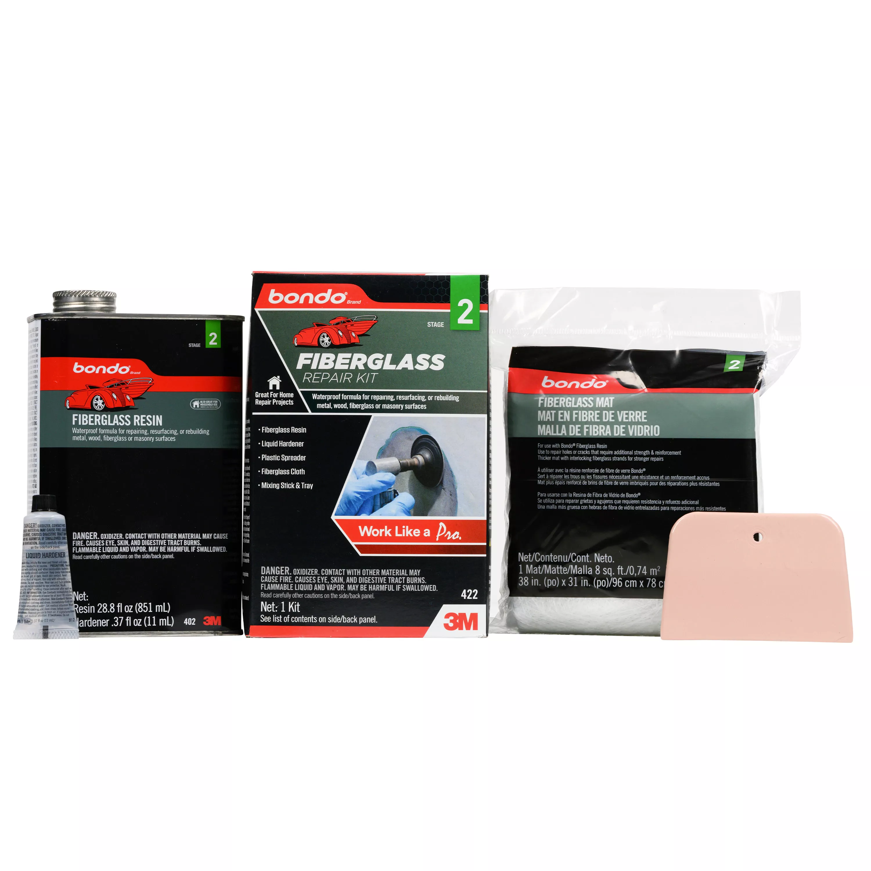 SKU 7010363204 | Bondo® Fiberglass Resin Repair Kit