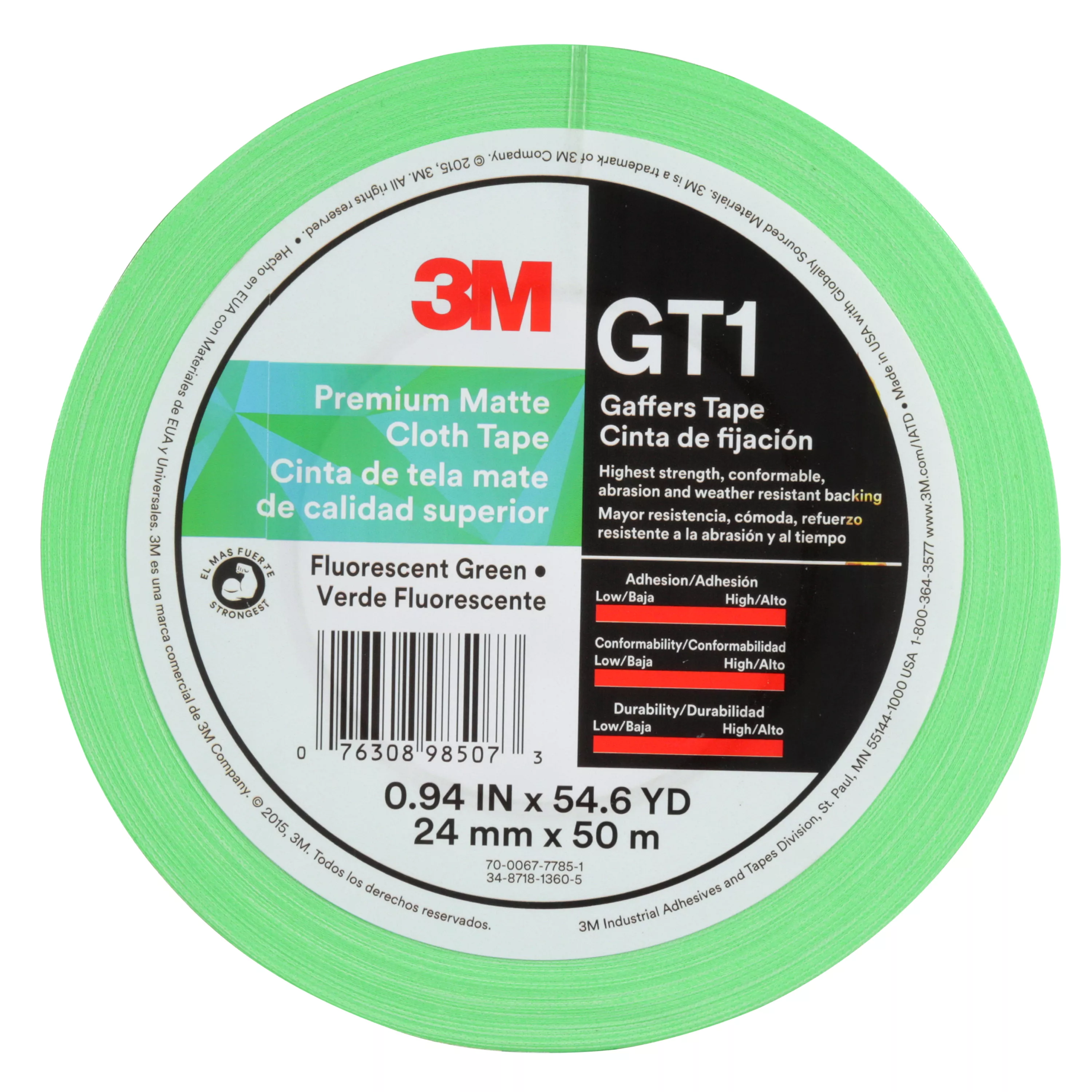 SKU 7010336130 | 3M™ Premium Matte Cloth (Gaffers) Tape GT1