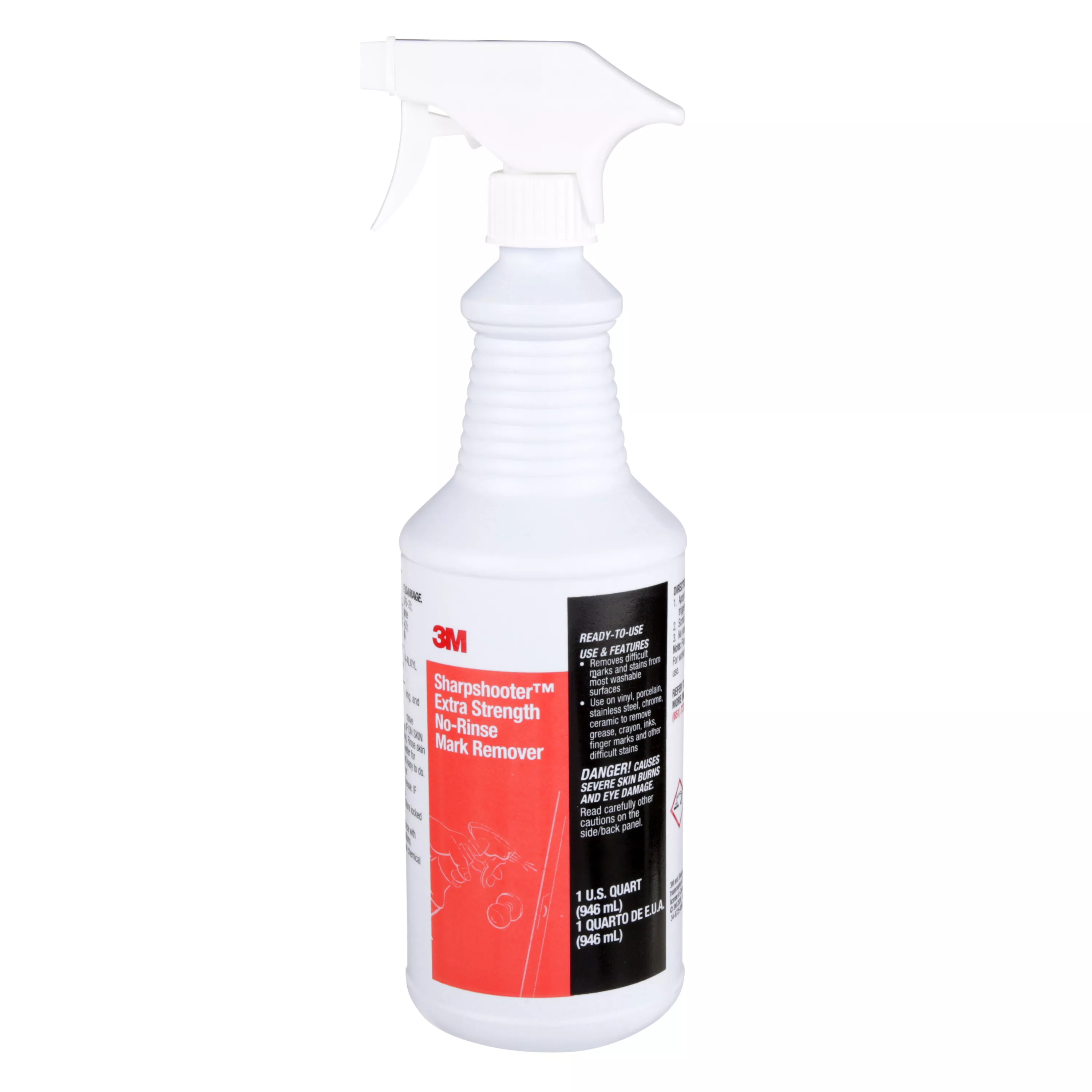 3M™ Sharpshooter™ Extra Strength No-Rinse Mark Remover, With Trigger
Sprayers, Quart, 12/Case