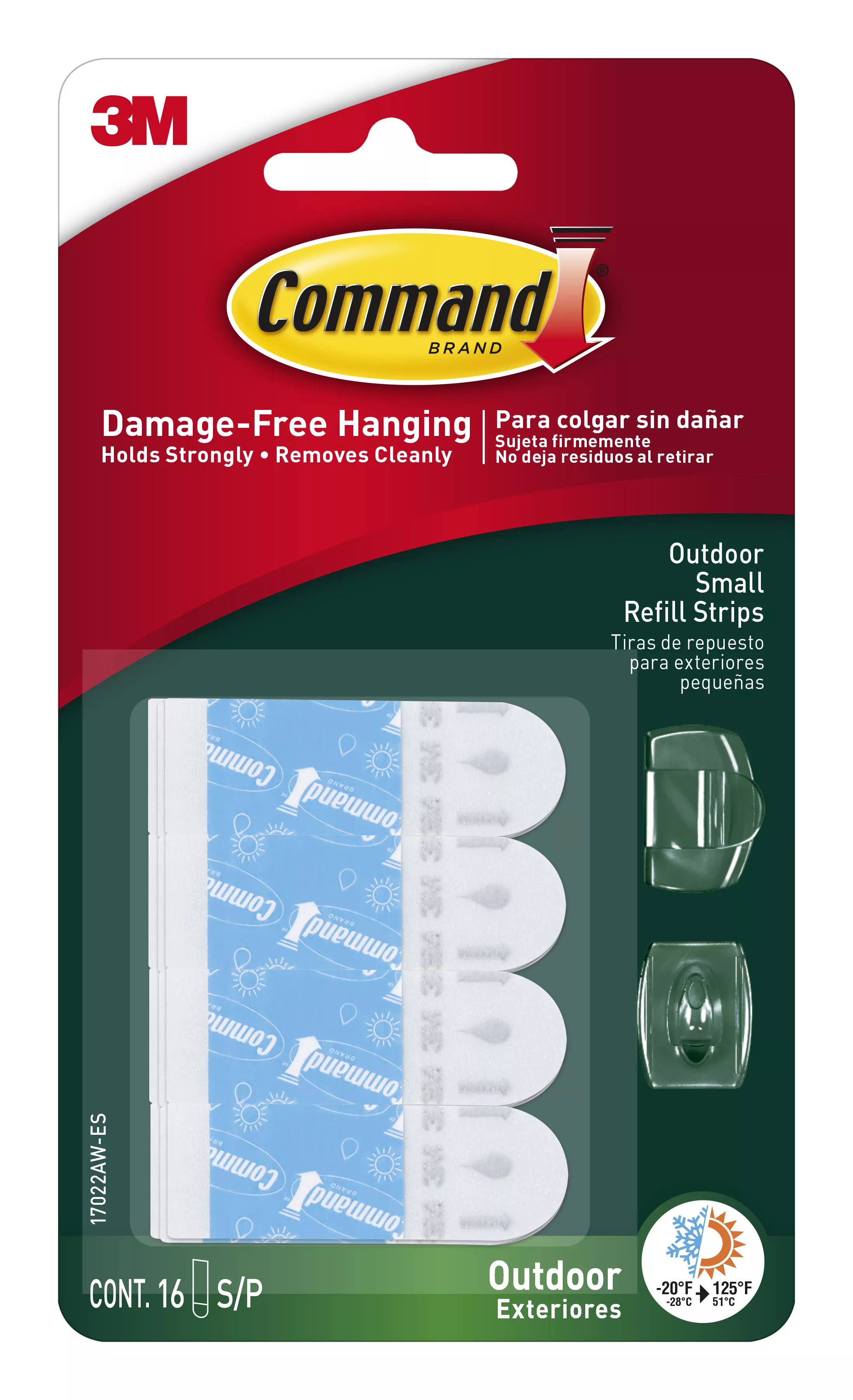 SKU 7100324634 | Command™ All Weather/Bath Medium and Large Foam Replacement Strips 17615AWB-8ESF