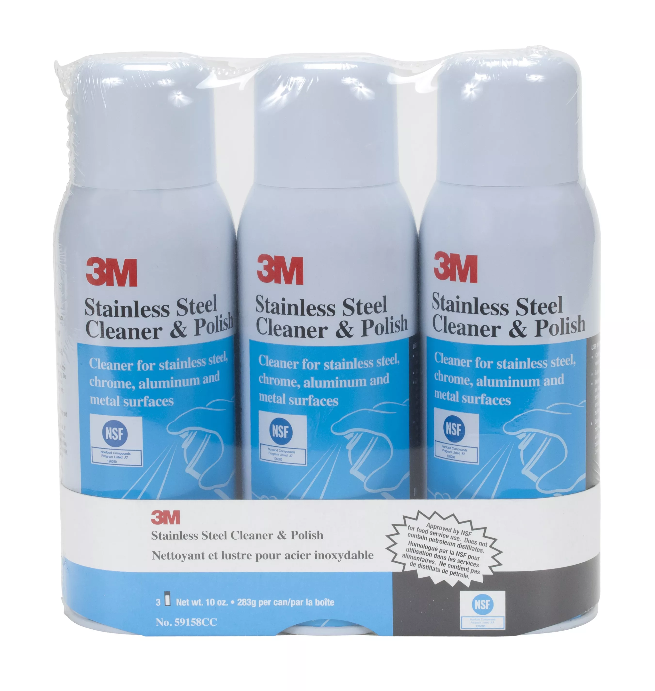 3M™ Stainless Steel Cleaner & Polish 59158CC, 10 Oz Aerosol, 3 Pack, 4
Packs/Case