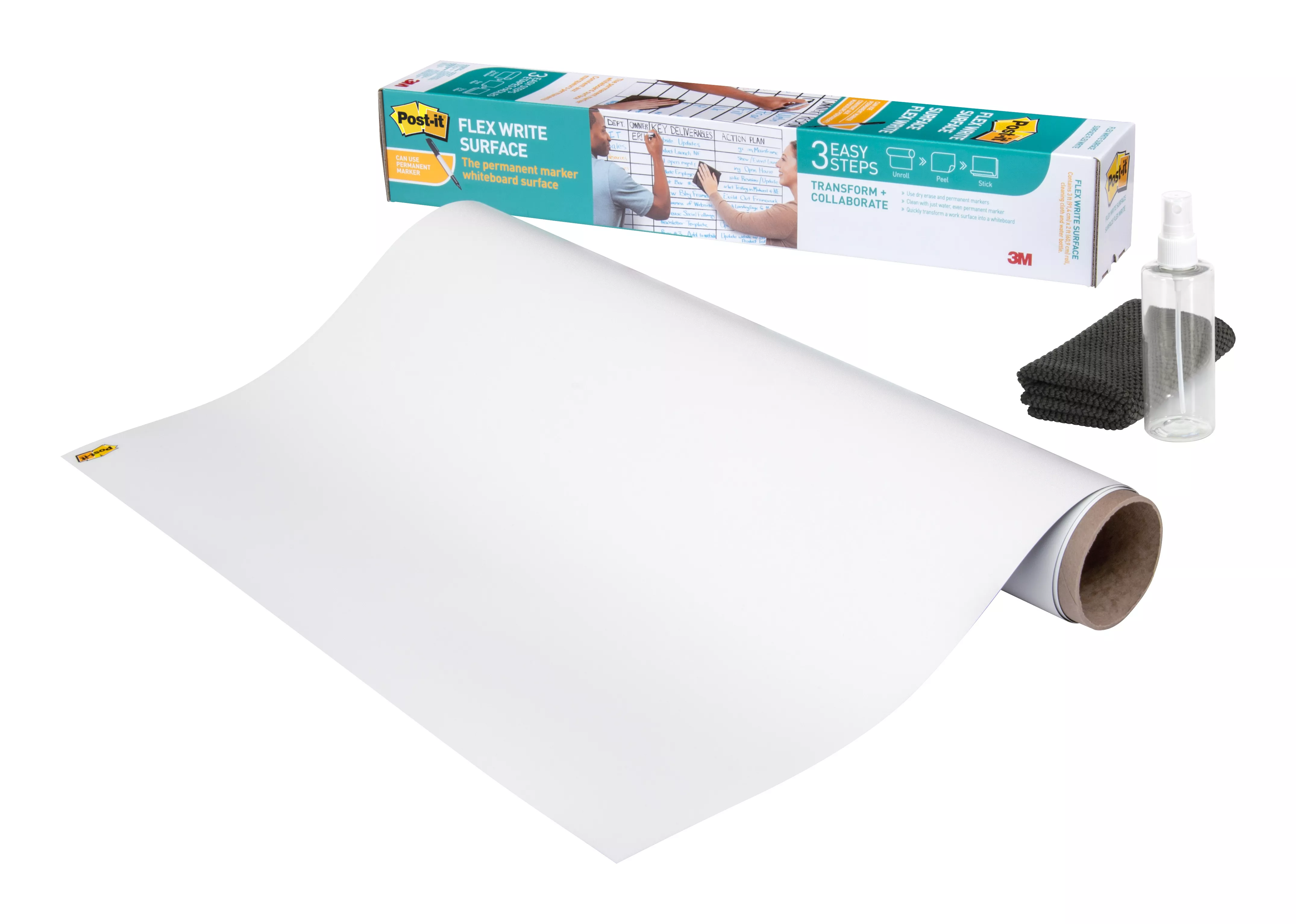 Post-it® Flex Write Surface, The Permanent Marker Whiteboard Surface, 3 ft. x 2 ft.