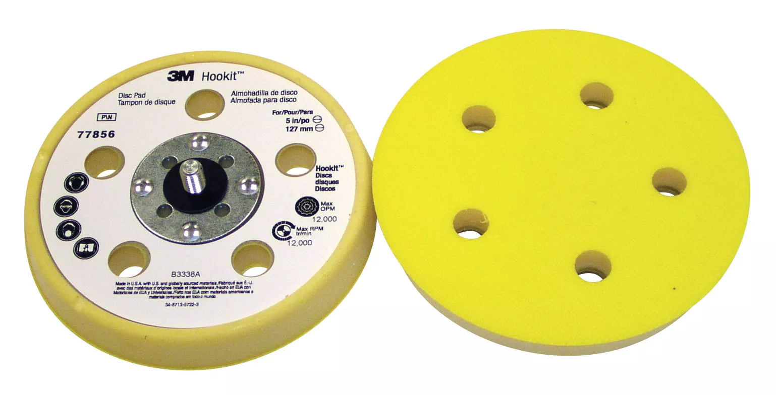 3M™ Hookit™ D/F Low Profile Finishing Disc Pad 77856, 5 in x 11/16 in
5/16-24 External, 10 ea/Case